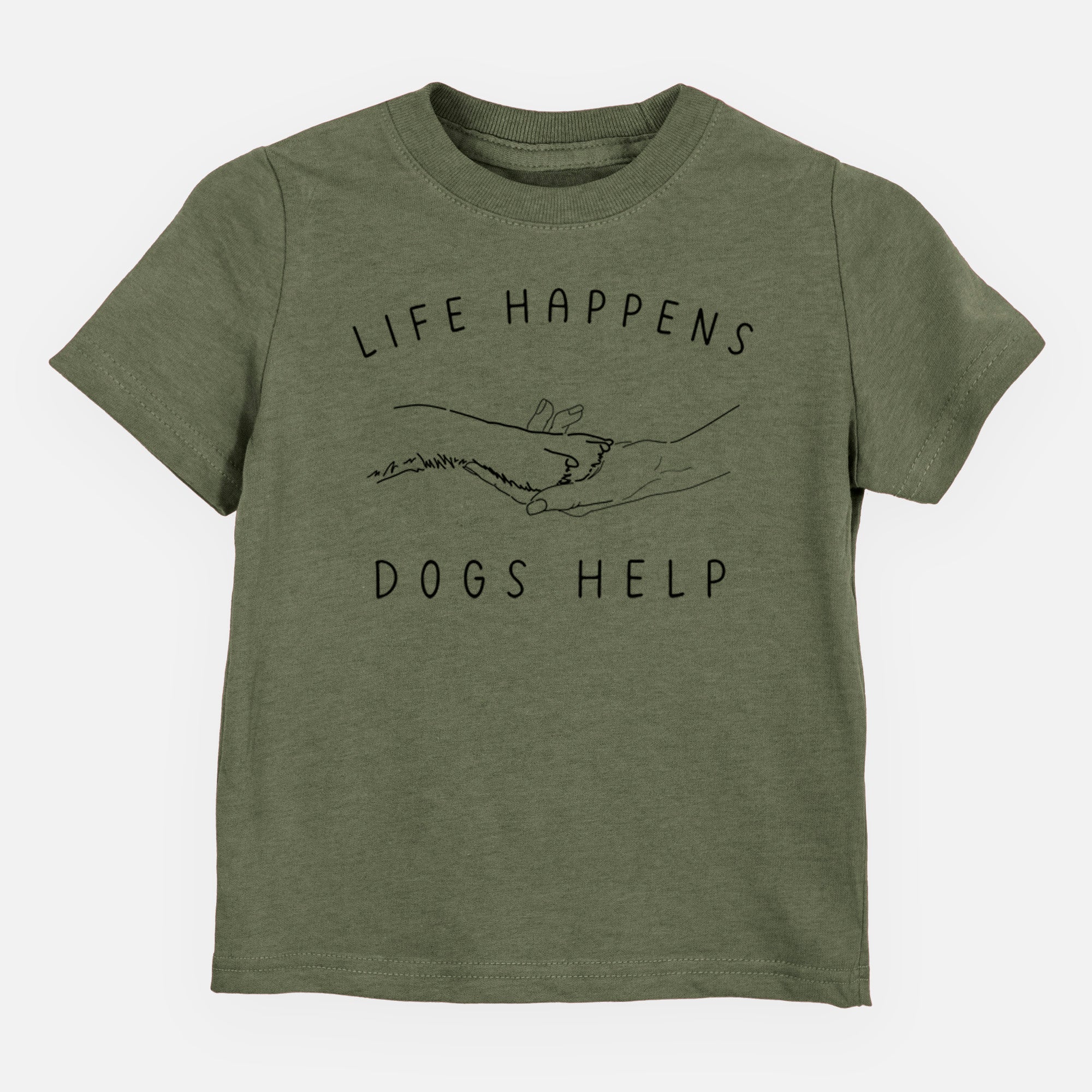 Life Happens Dogs Help - Paw - Kids/Youth/Toddler Shirt