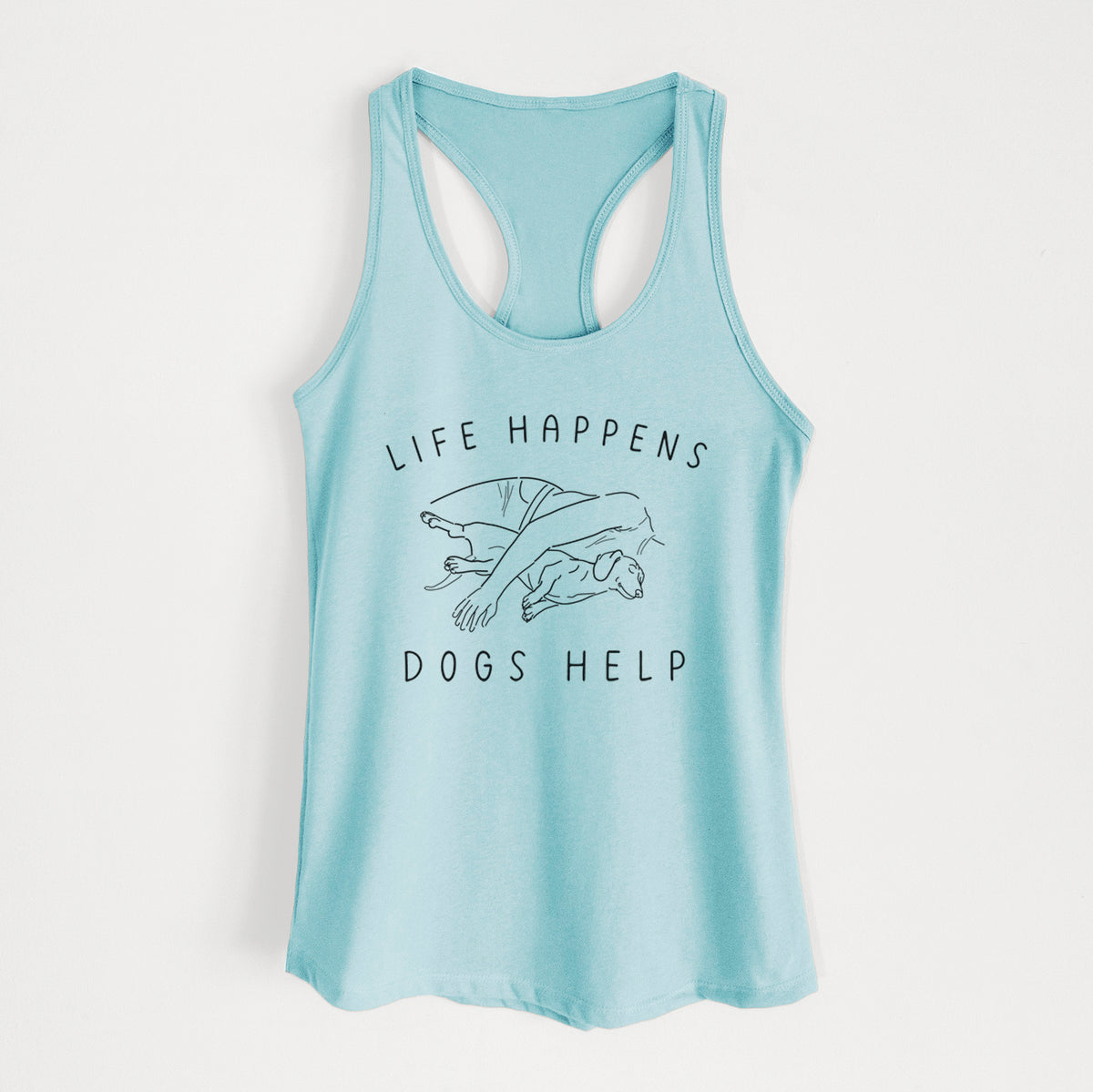 Life Happens Dogs Help - Dachshund - Women's Racerback Tanktop