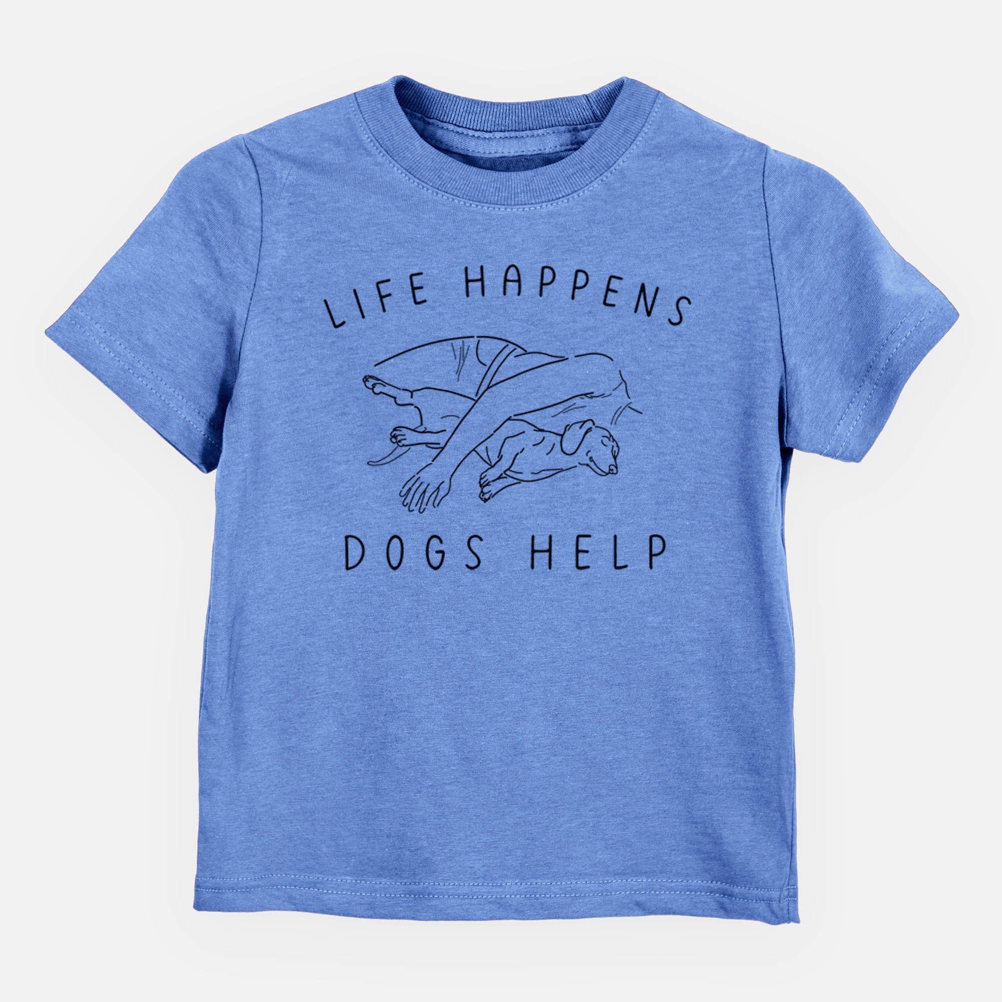 Life Happens Dogs Help - Dachshund - Kids/Youth/Toddler Shirt