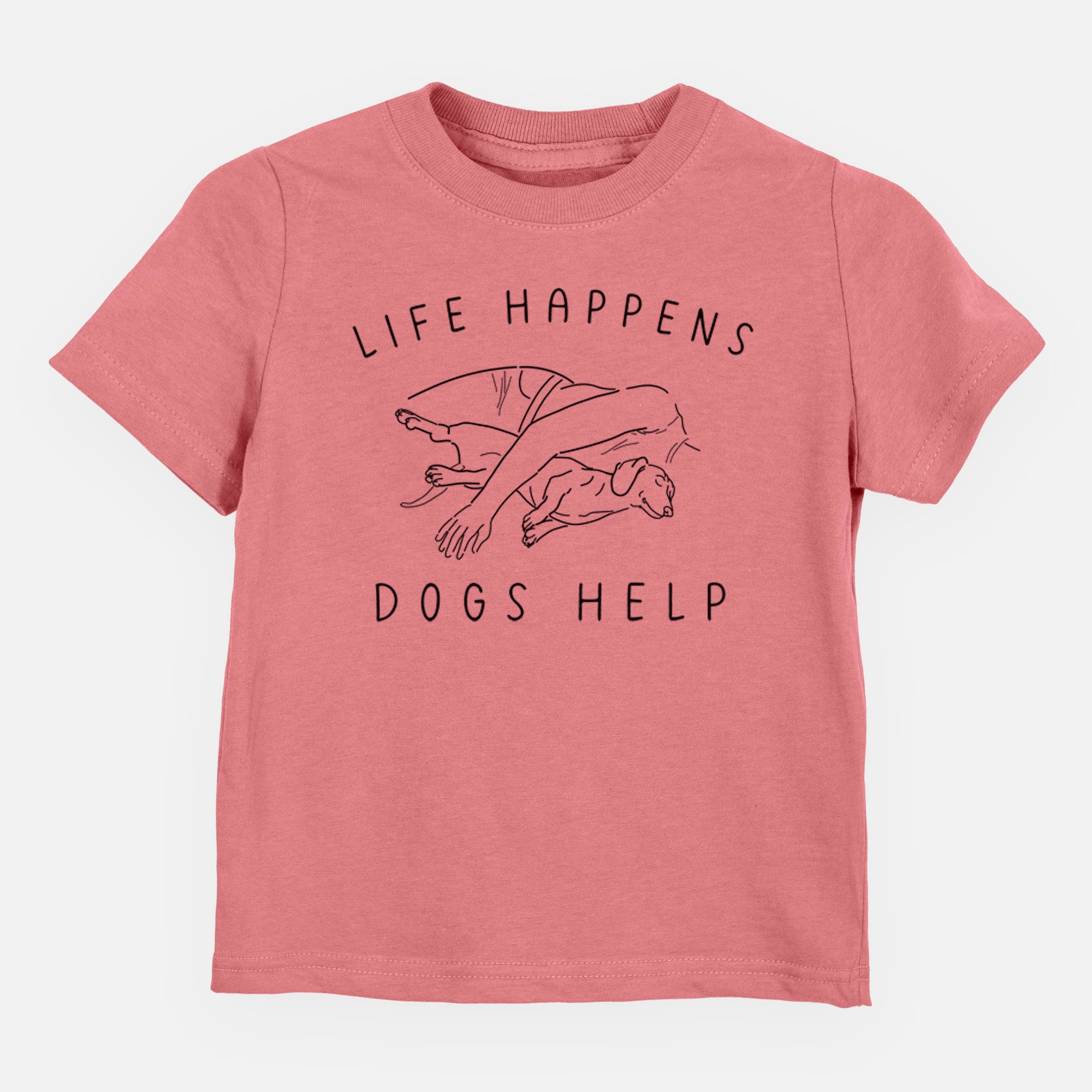 Life Happens Dogs Help - Dachshund - Kids/Youth/Toddler Shirt