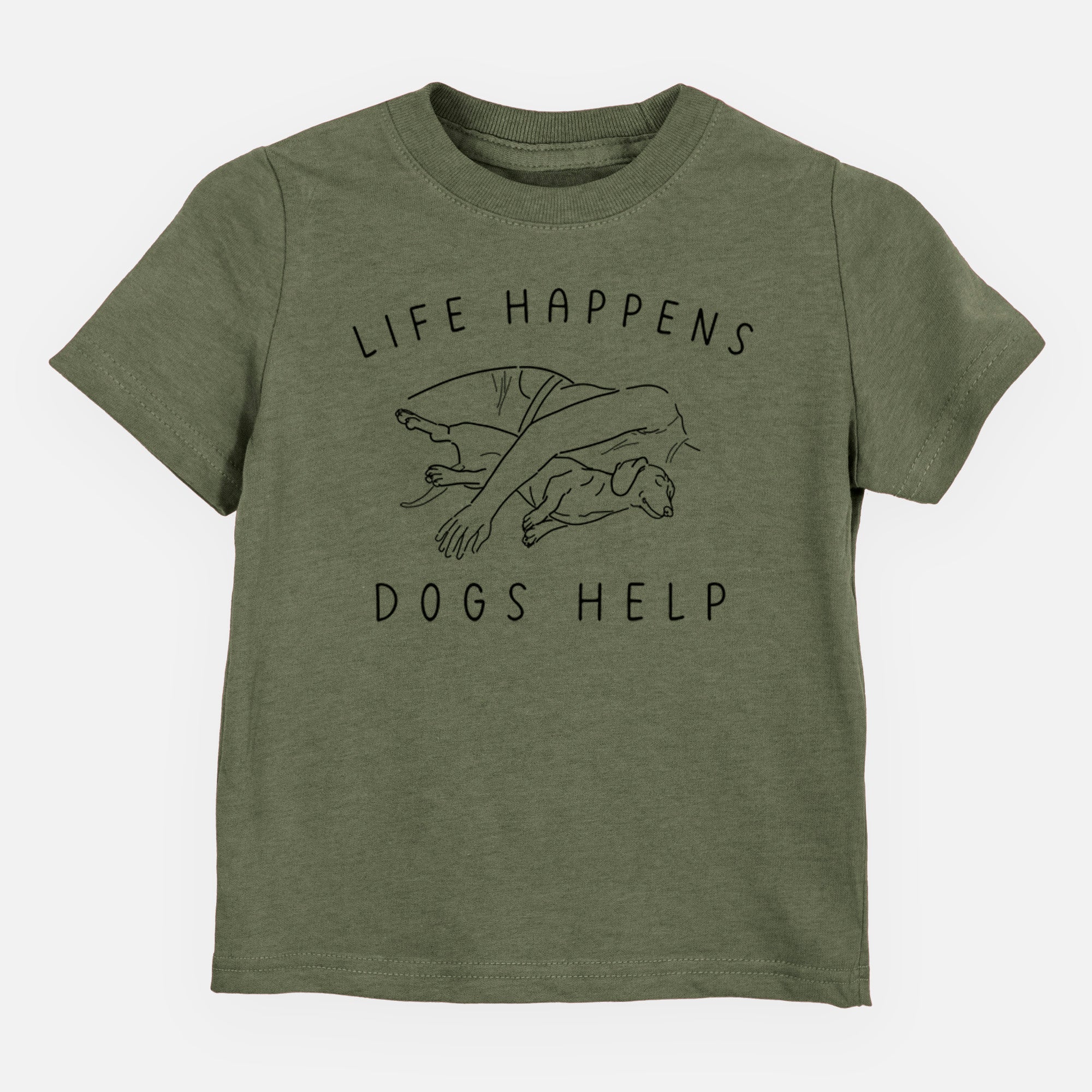 Life Happens Dogs Help - Dachshund - Kids/Youth/Toddler Shirt