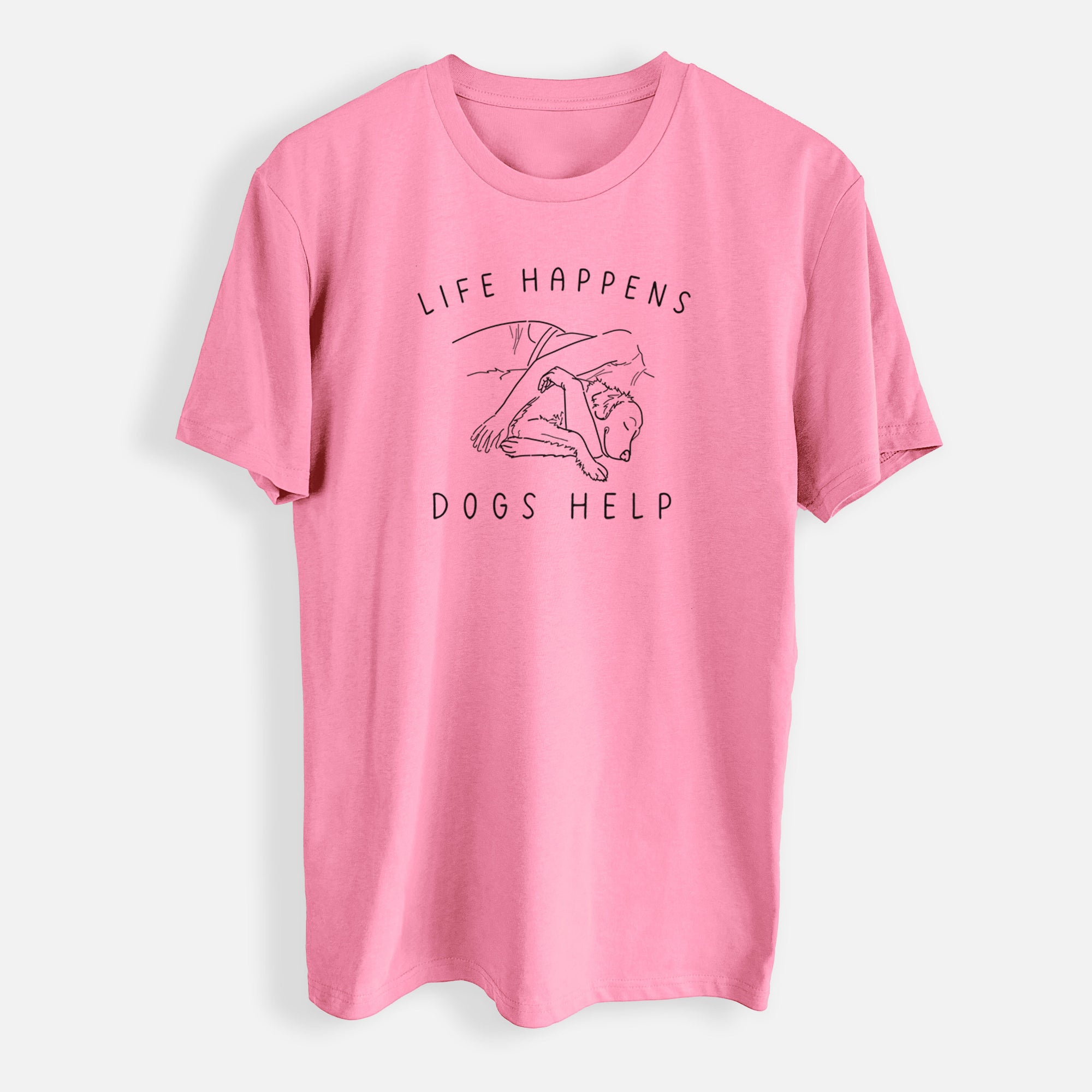 Life Happens Dogs Help - Golden Retriever - Mens Everyday Staple Tee