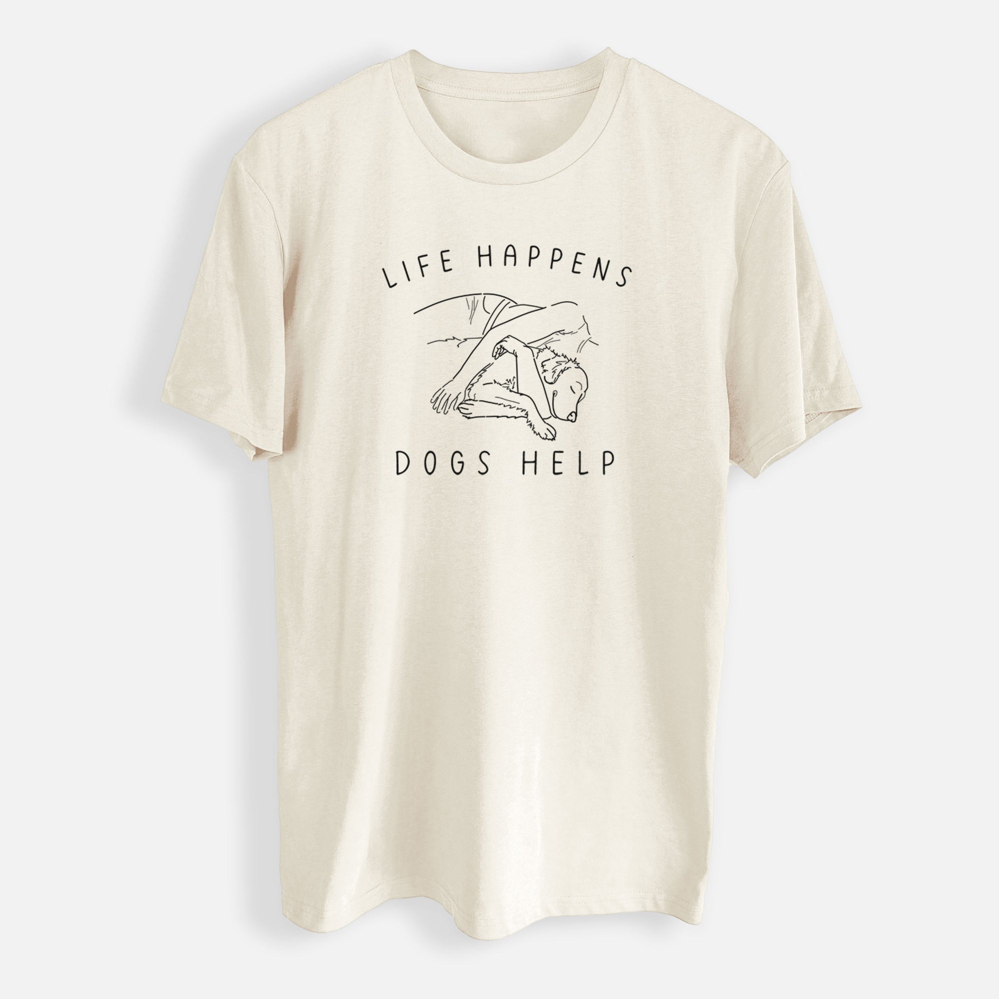 Life Happens Dogs Help - Golden Retriever - Mens Everyday Staple Tee