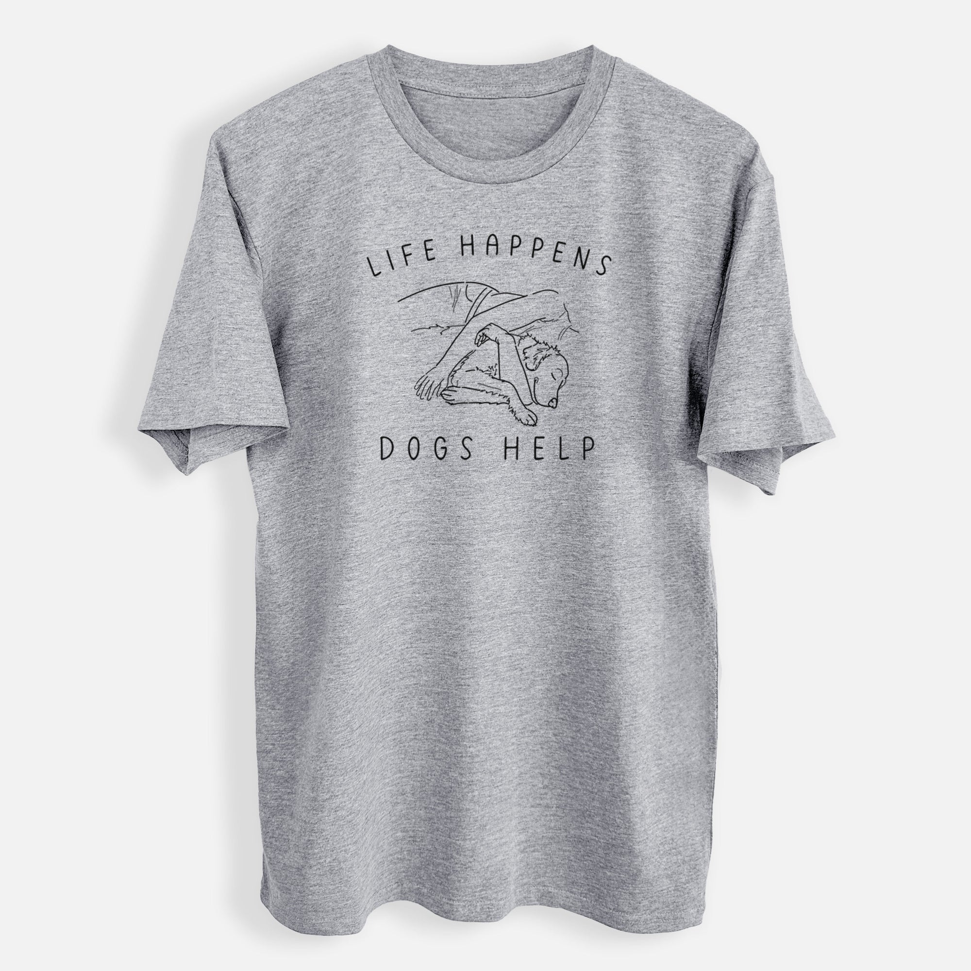 Life Happens Dogs Help - Golden Retriever - Mens Everyday Staple Tee