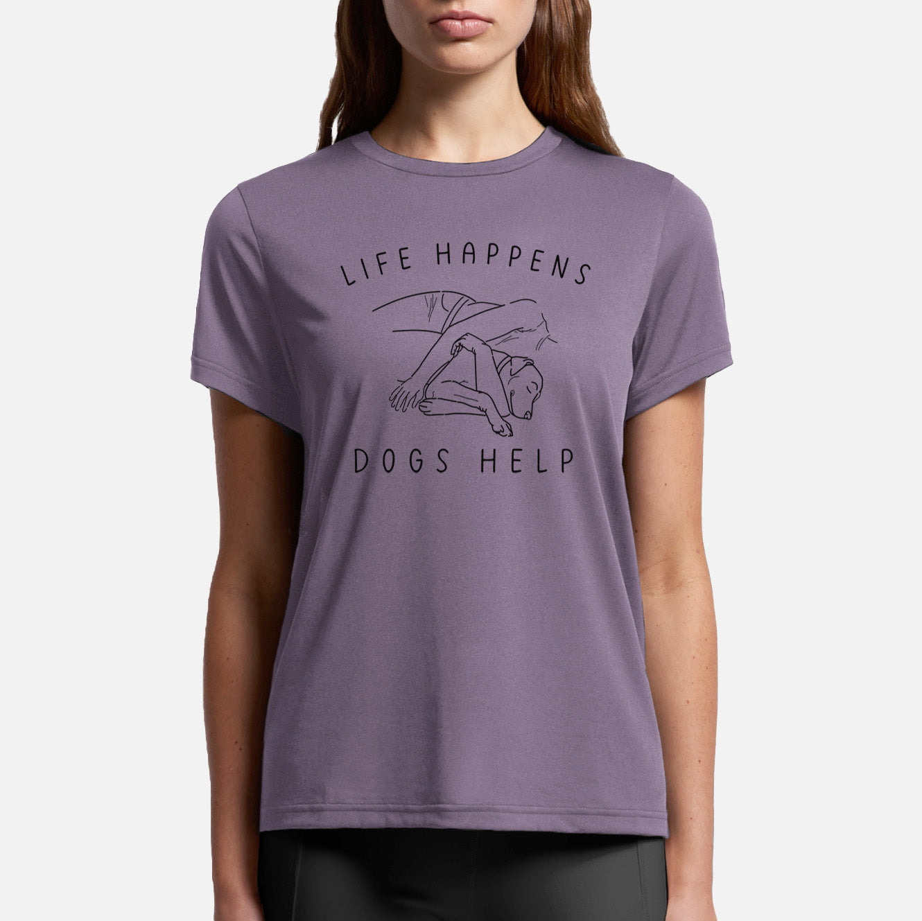 Life Happens Dogs Help - Labrador - Womens Everyday Maple Tee