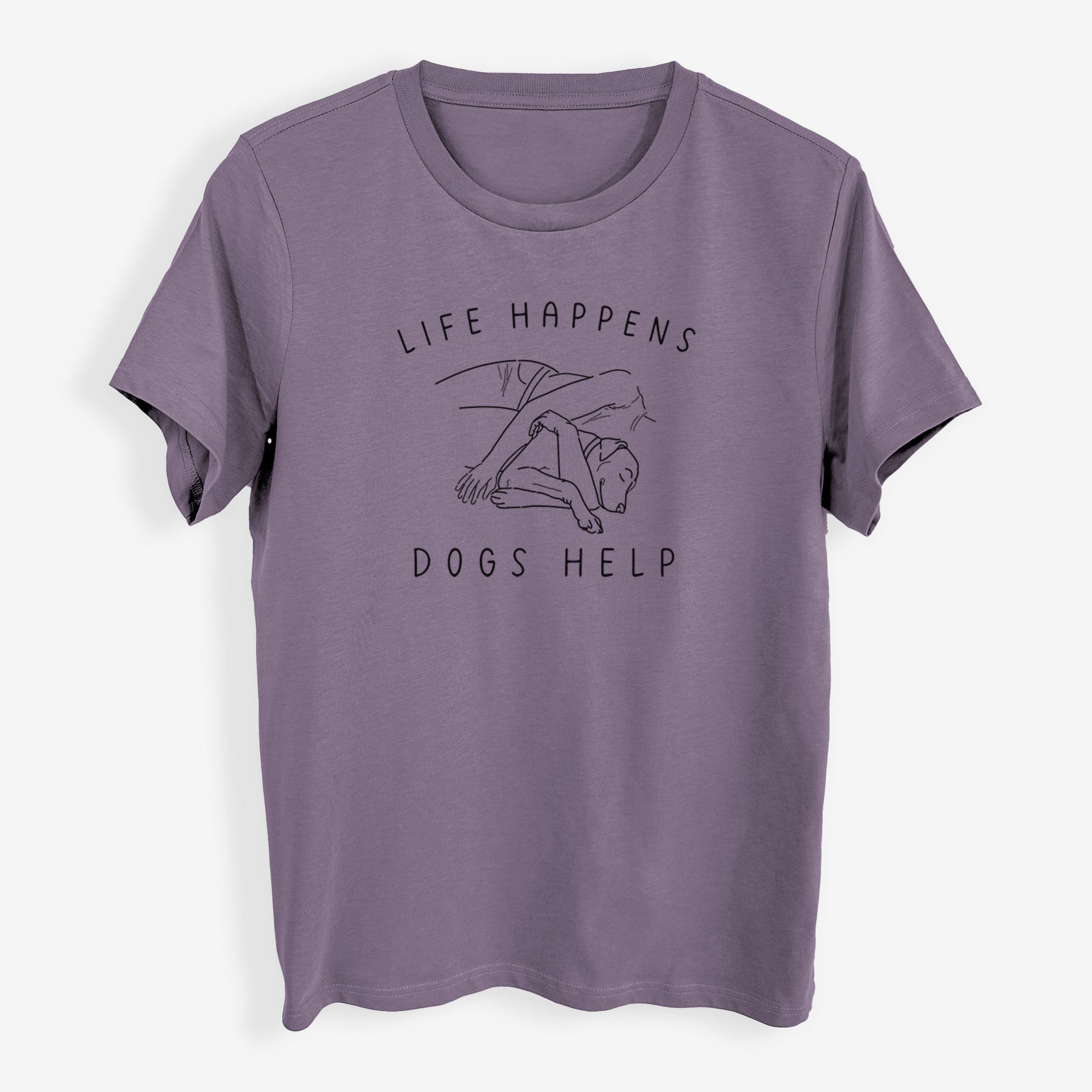 Life Happens Dogs Help - Labrador - Womens Everyday Maple Tee