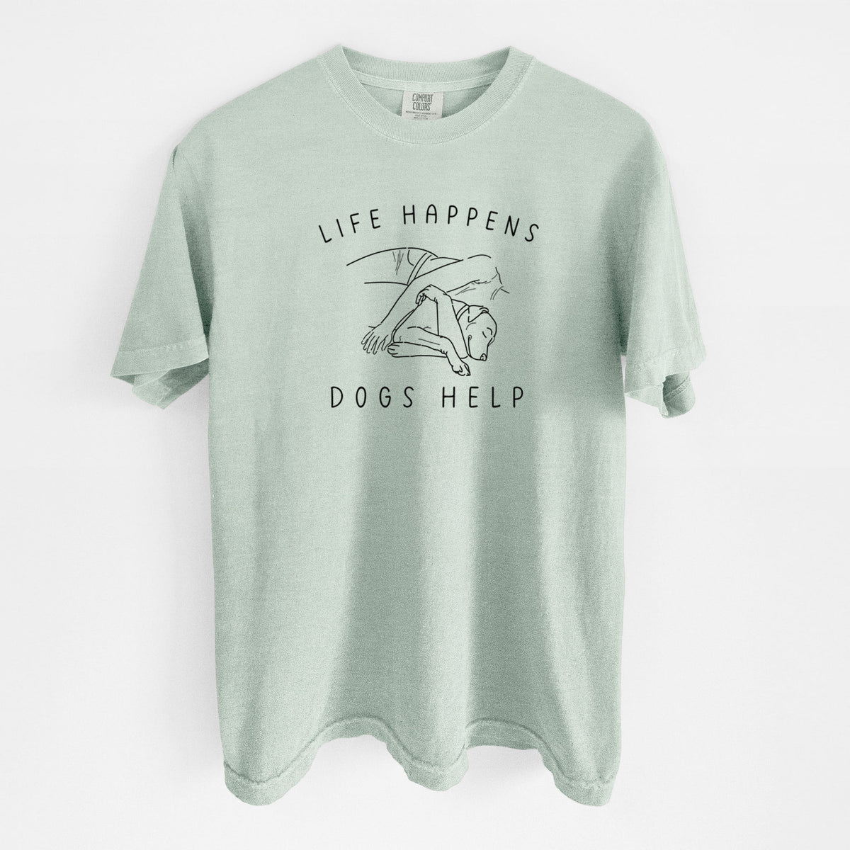 Life Happens Dogs Help - Labrador - Unisex Comfort Colors Garment-Dyed Heavyweight T-shirt in Bay