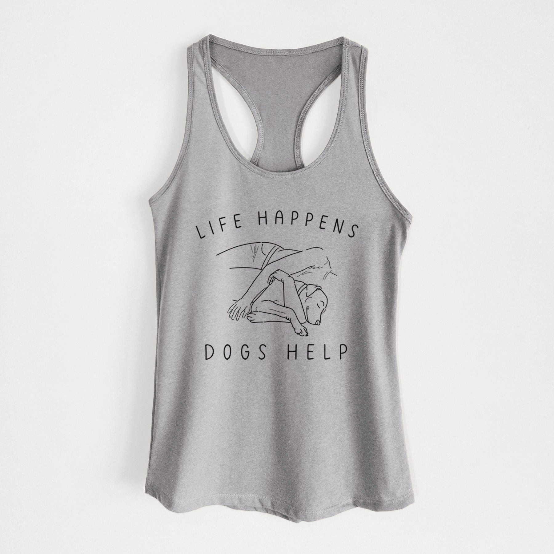 Life Happens Dogs Help - Labrador - Women's Racerback Tanktop