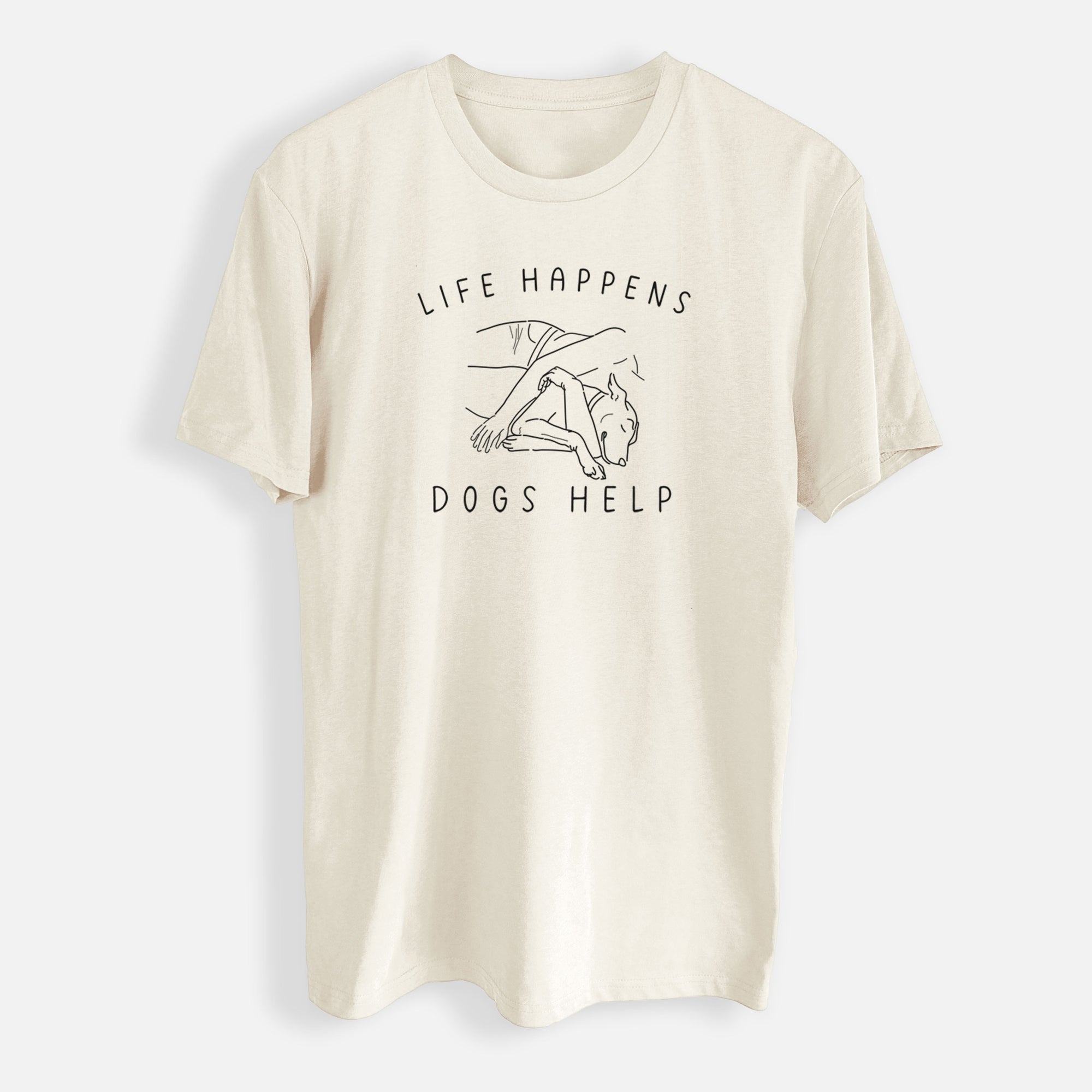 Life Happens Dogs Help - Mens Everyday Staple Tee