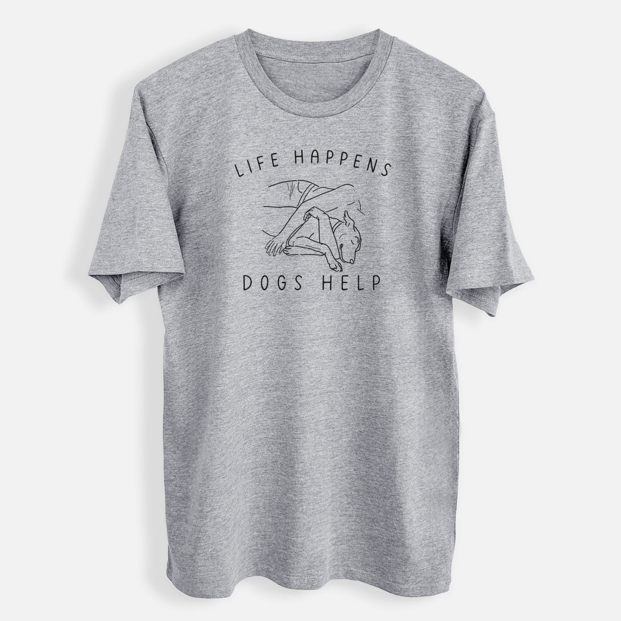 Life Happens Dogs Help - Mens Everyday Staple Tee