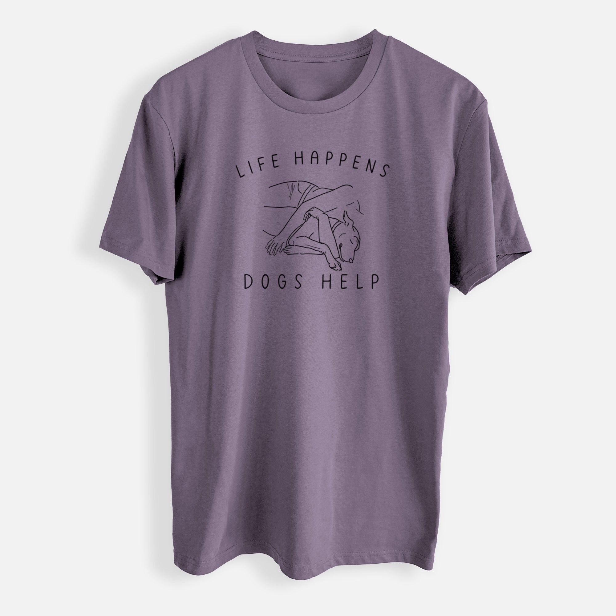 Life Happens Dogs Help - Mens Everyday Staple Tee