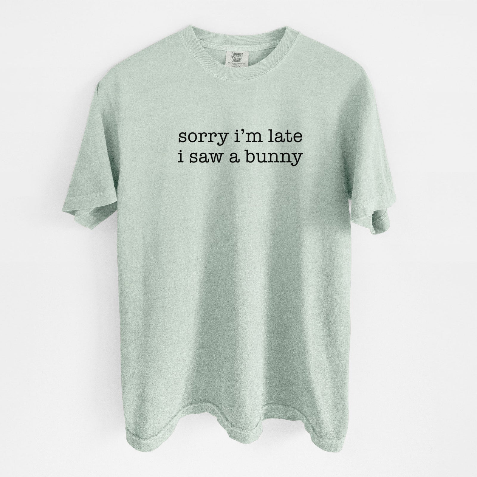 Sorry I'm Late I Saw a Bunny - Unisex Comfort Colors Garment-Dyed Heavyweight T-shirt in Bay