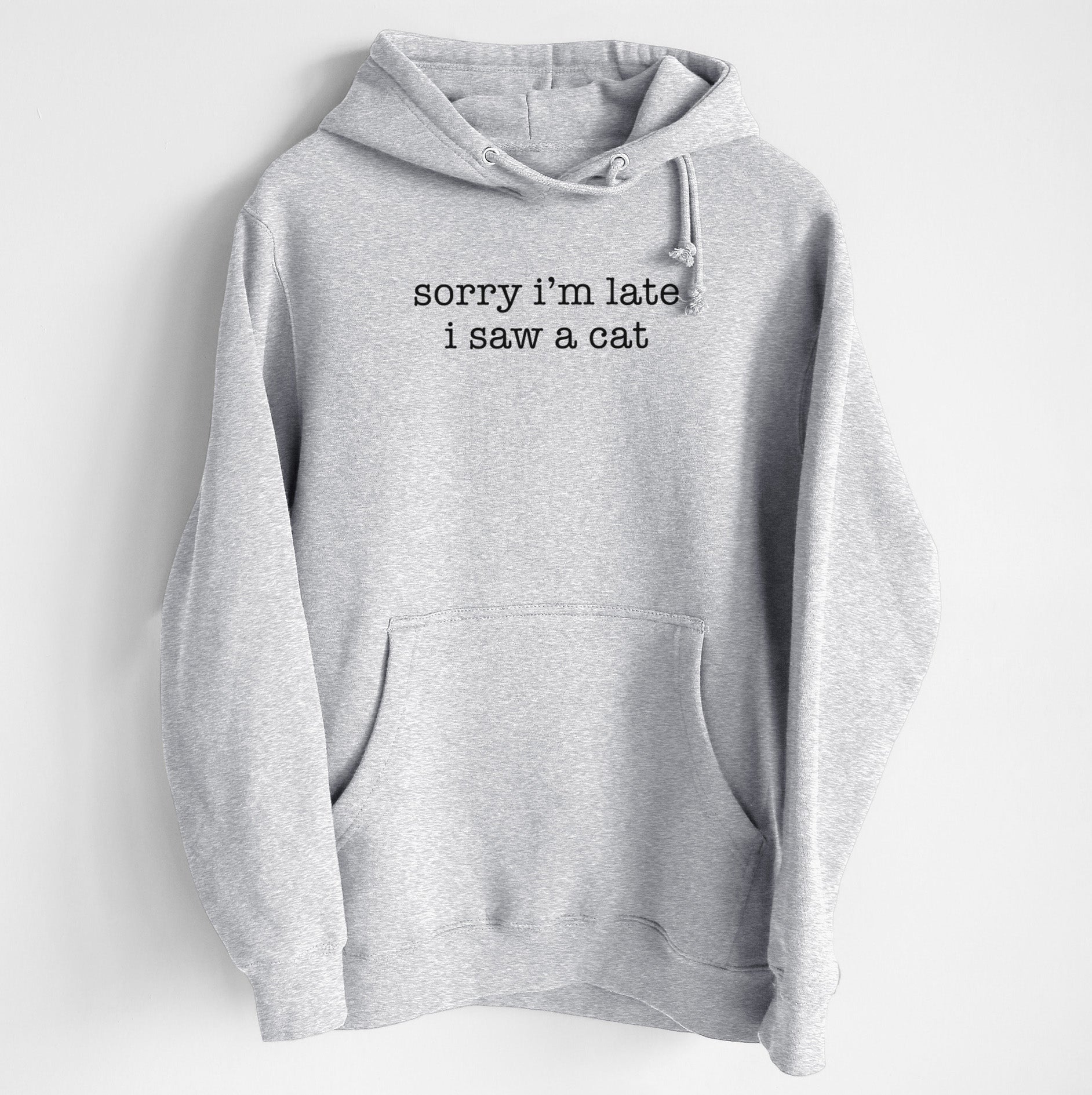 Sorry I'm Late I Saw a Cat - Heavyweight Fleece Hoodie