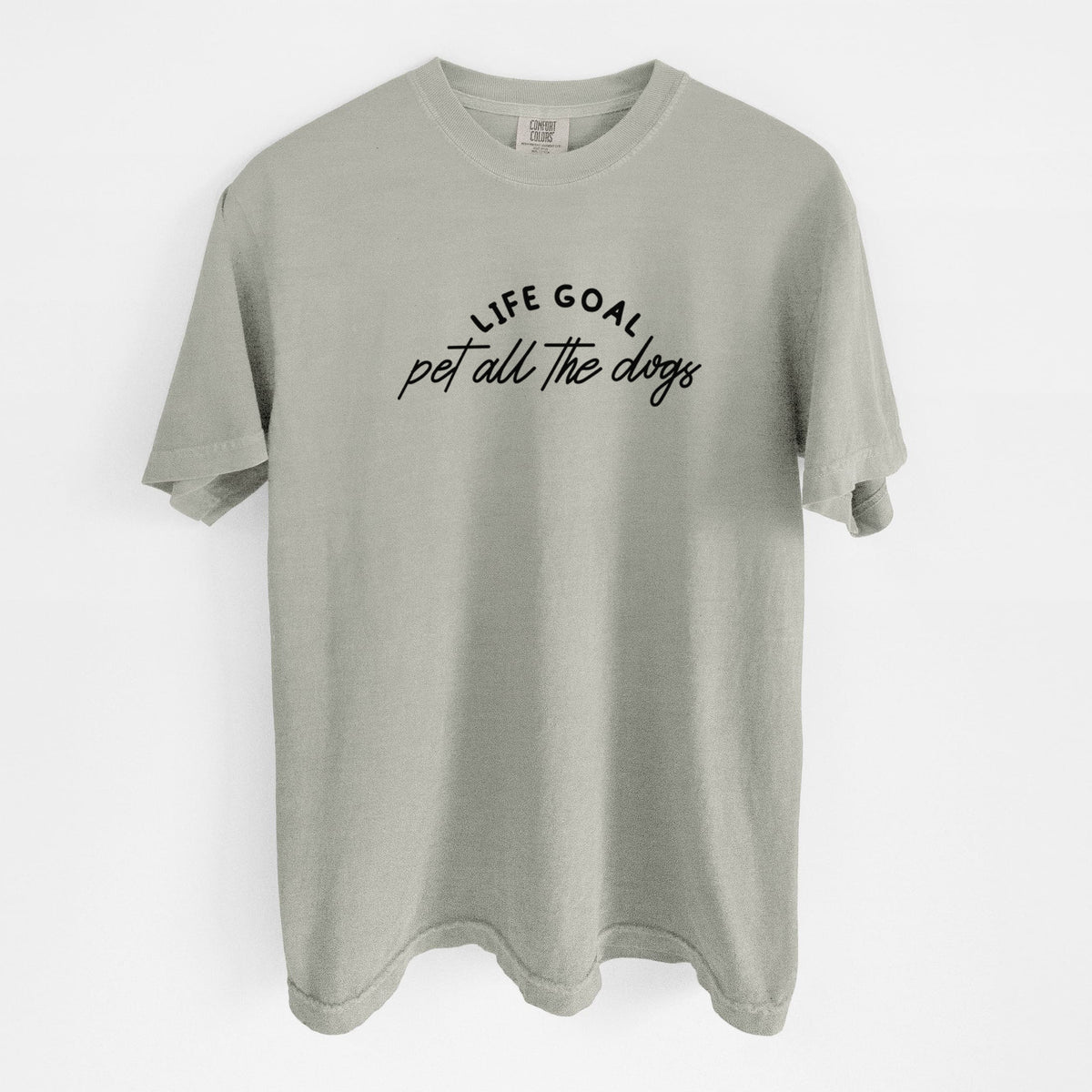 Life Goal - Pet All the Dogs - Unisex Comfort Colors Garment-Dyed Heavyweight T-shirt in Sandstone