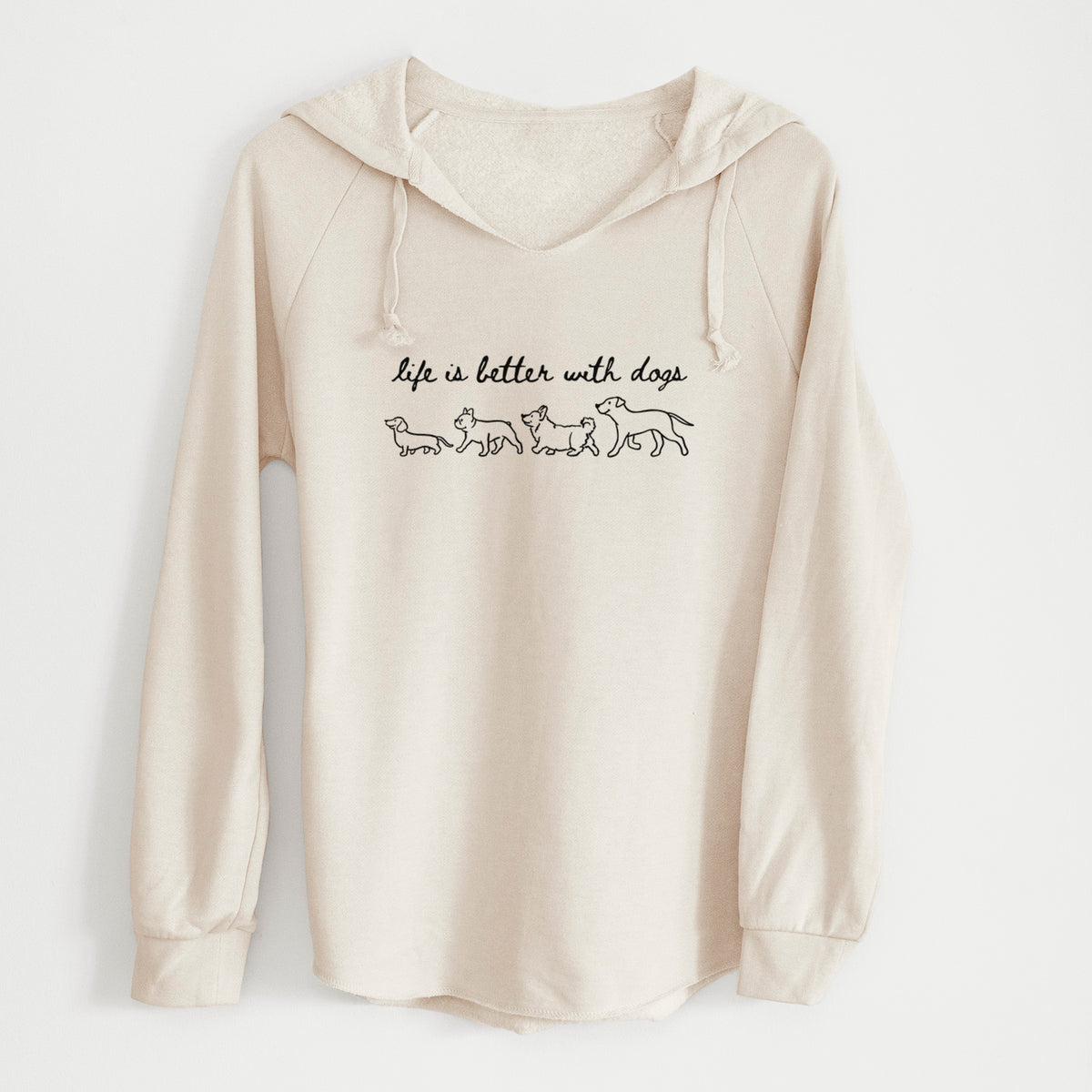 Life is Better with Dogs - Cali Wave Hooded Sweatshirt