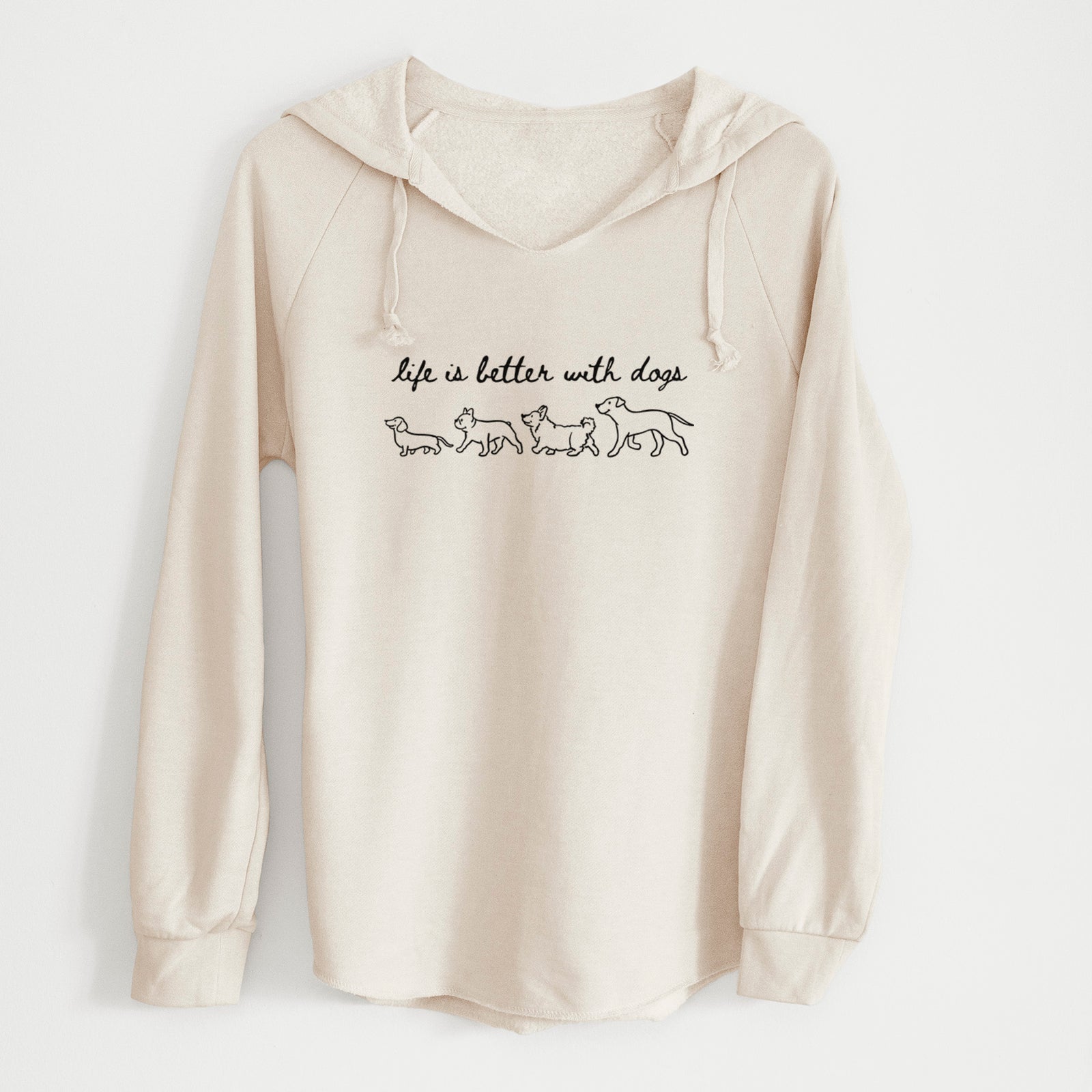 Life is Better with Dogs - Cali Wave Hooded Sweatshirt