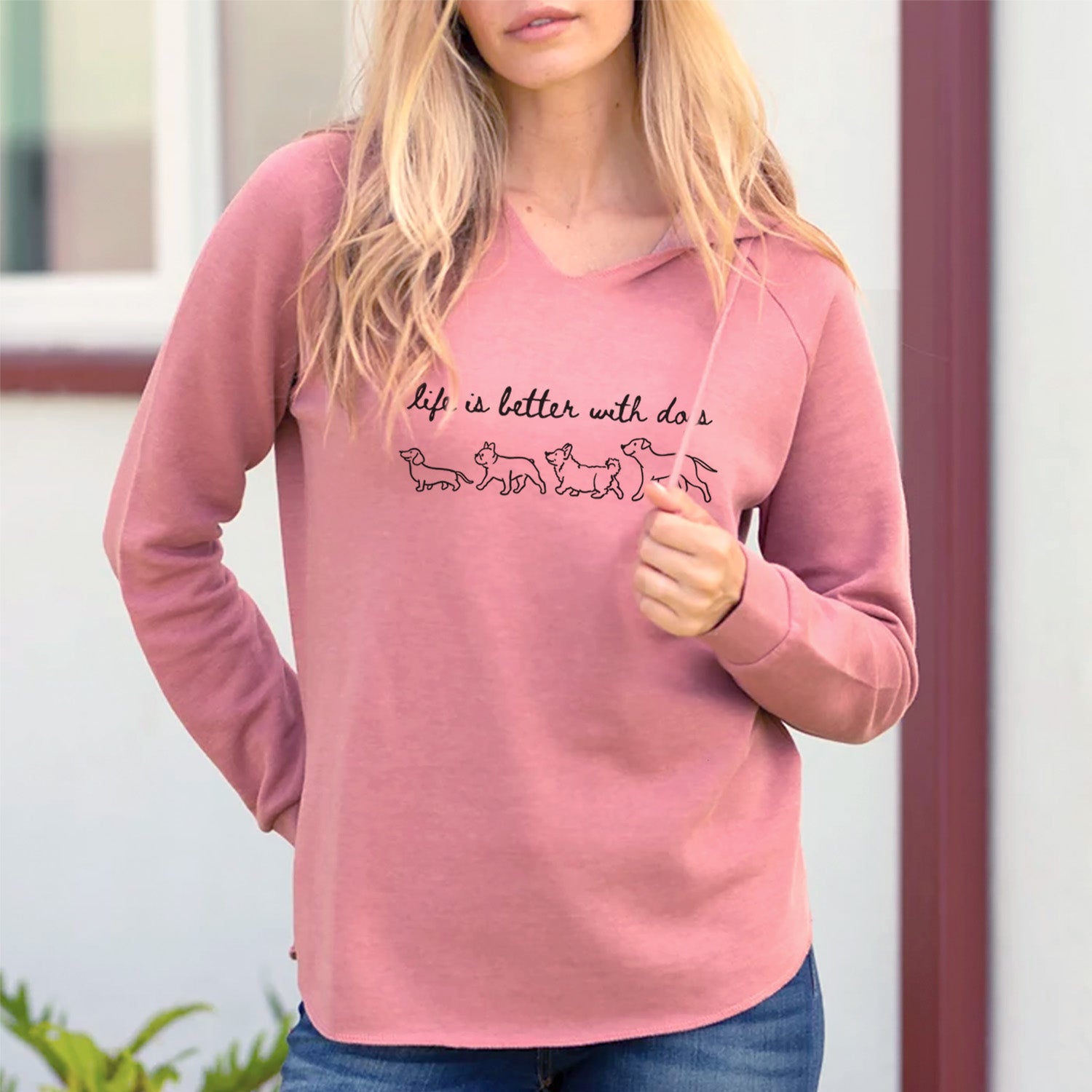 Life is Better with Dogs - Cali Wave Hooded Sweatshirt