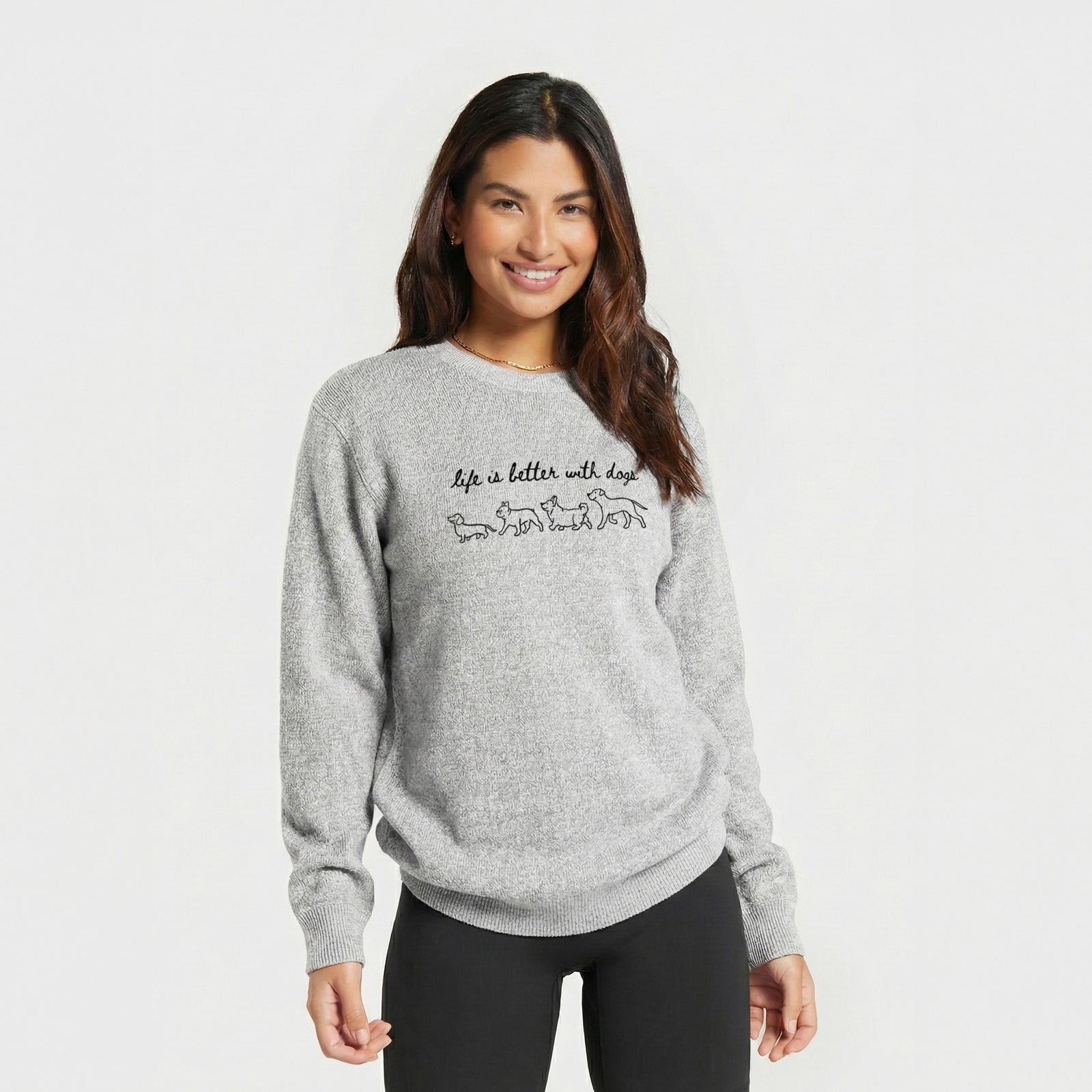 Life is Better with Dogs - Knit Sweatshirt