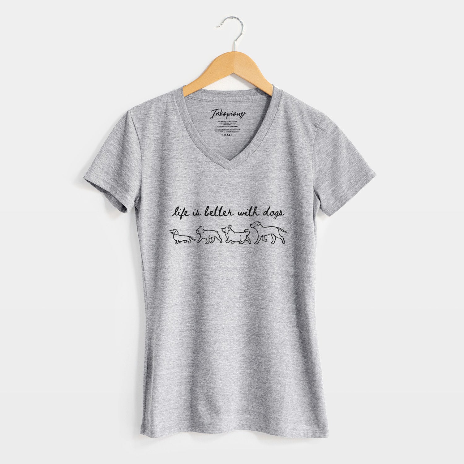 Life is Better with Dogs - Women's Perfect V-neck Shirt