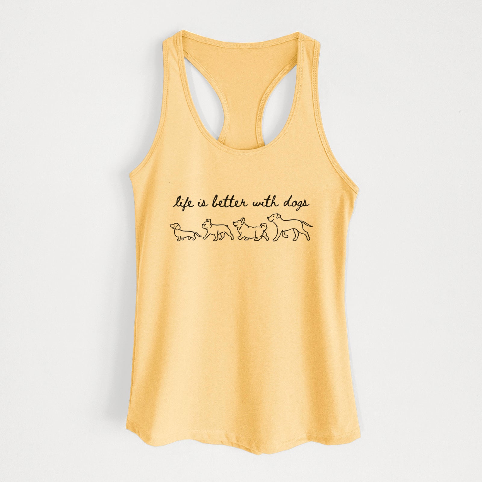 Life is Better with Dogs - Women's Racerback Tanktop