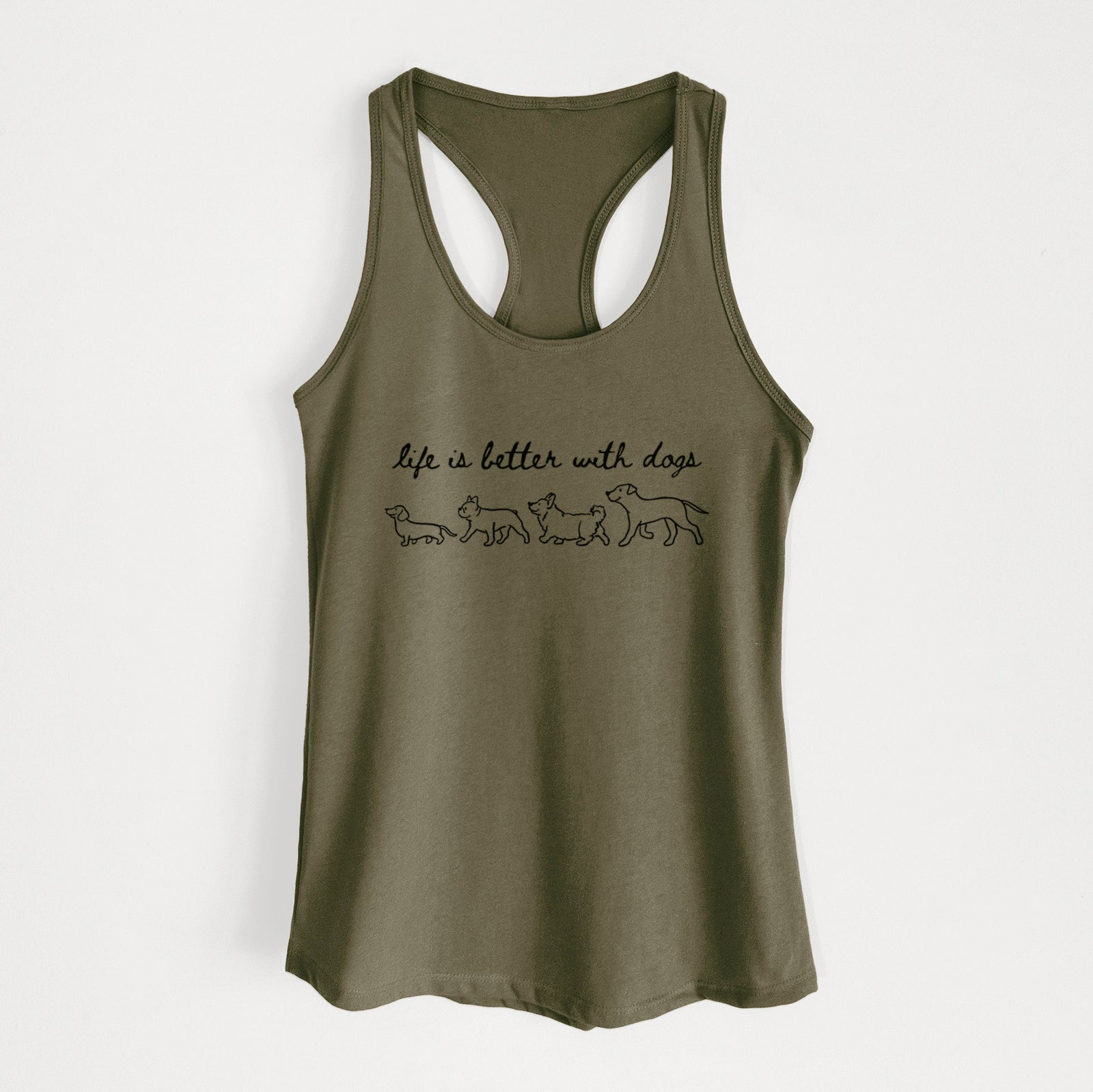 Life is Better with Dogs - Women's Racerback Tanktop