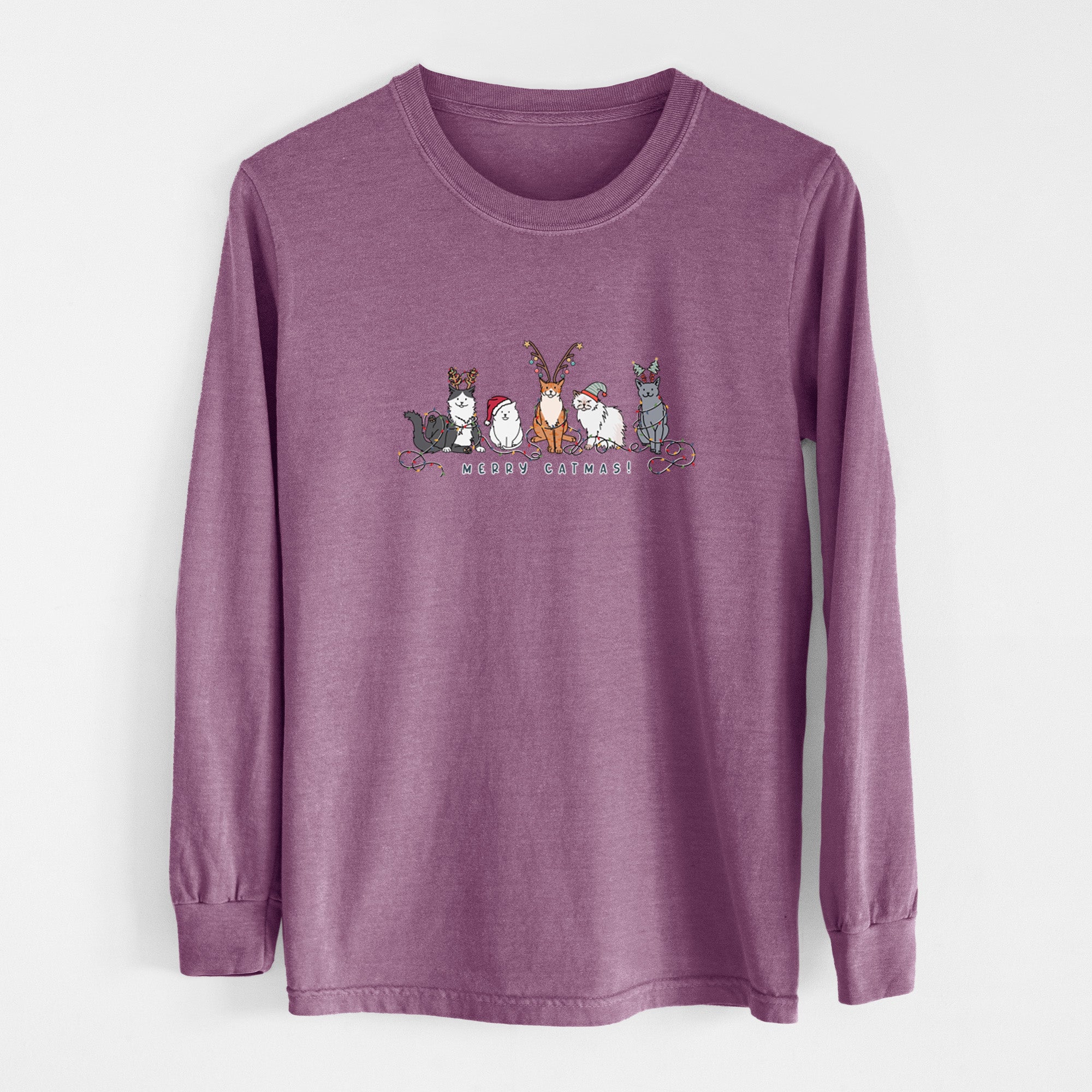 Merry Catmas - Heavyweight 100% Cotton Long Sleeve