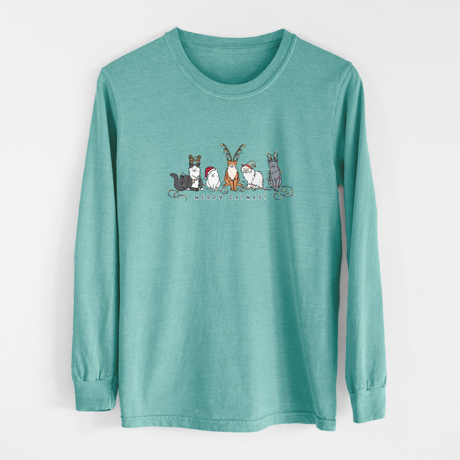 Merry Catmas - Heavyweight 100% Cotton Long Sleeve