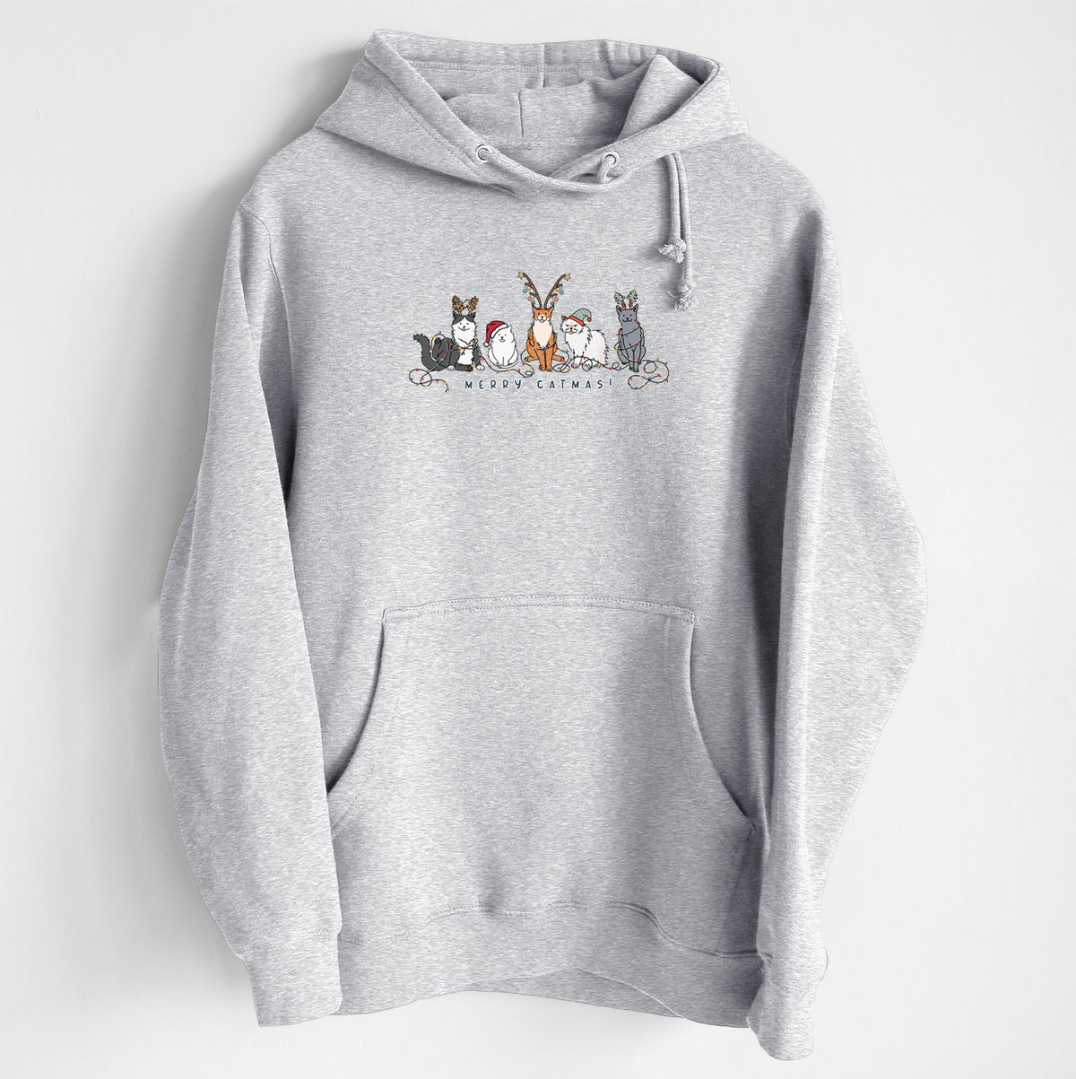 CLOSEOUT Merry Catmas - Heavyweight Fleece Hoodie
