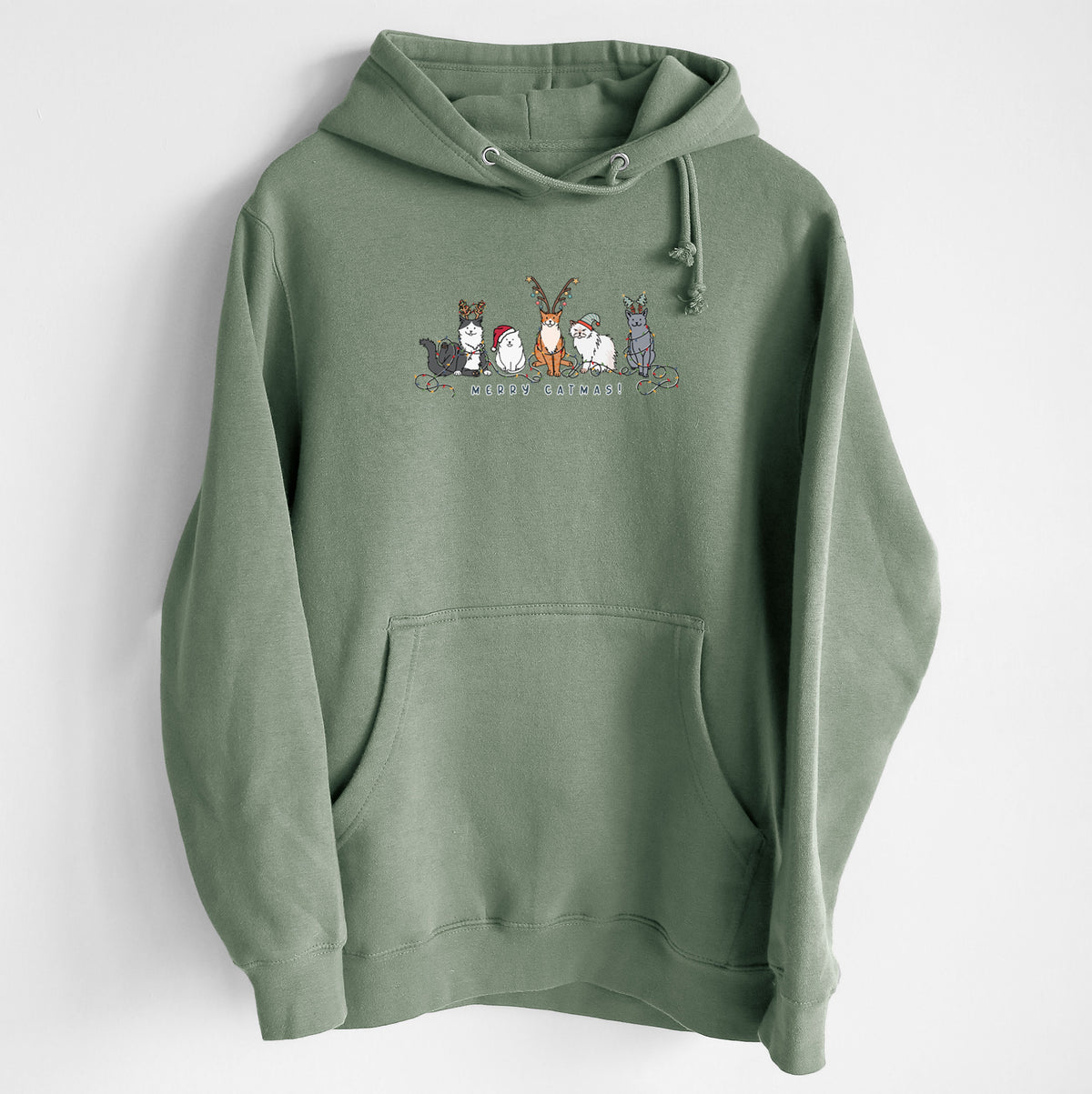 CLOSEOUT Merry Catmas - Heavyweight Fleece Hoodie