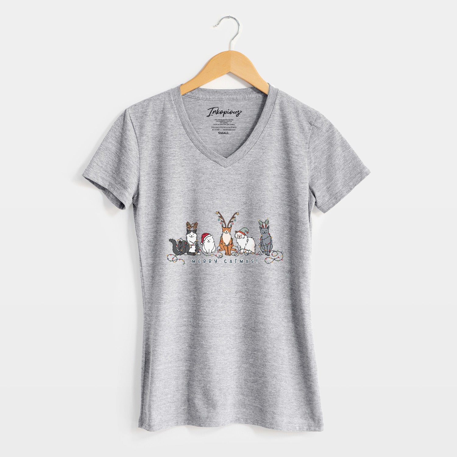 Merry Catmas - Women's Perfect V-neck Shirt