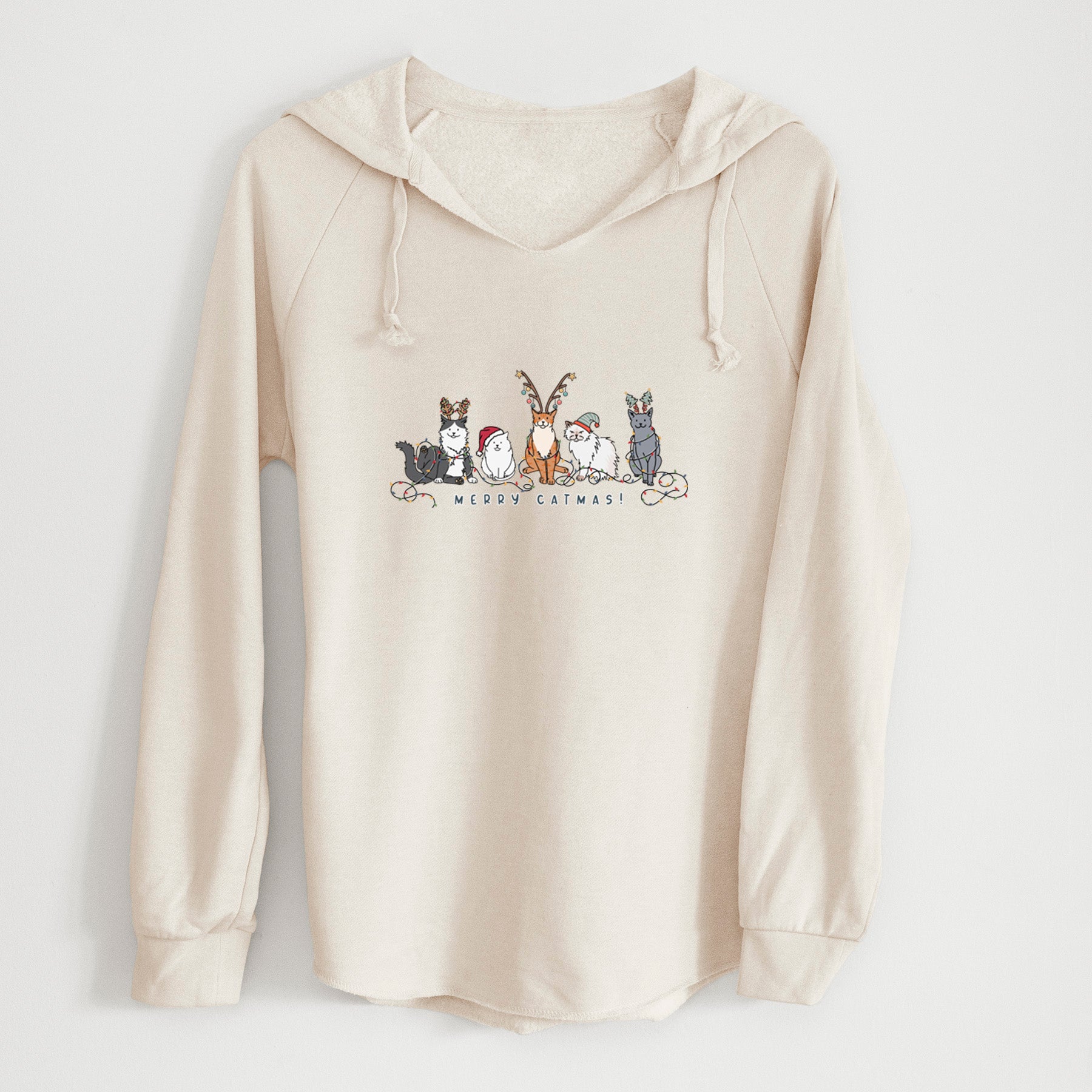 Merry Catmas - Cali Wave Hooded Sweatshirt