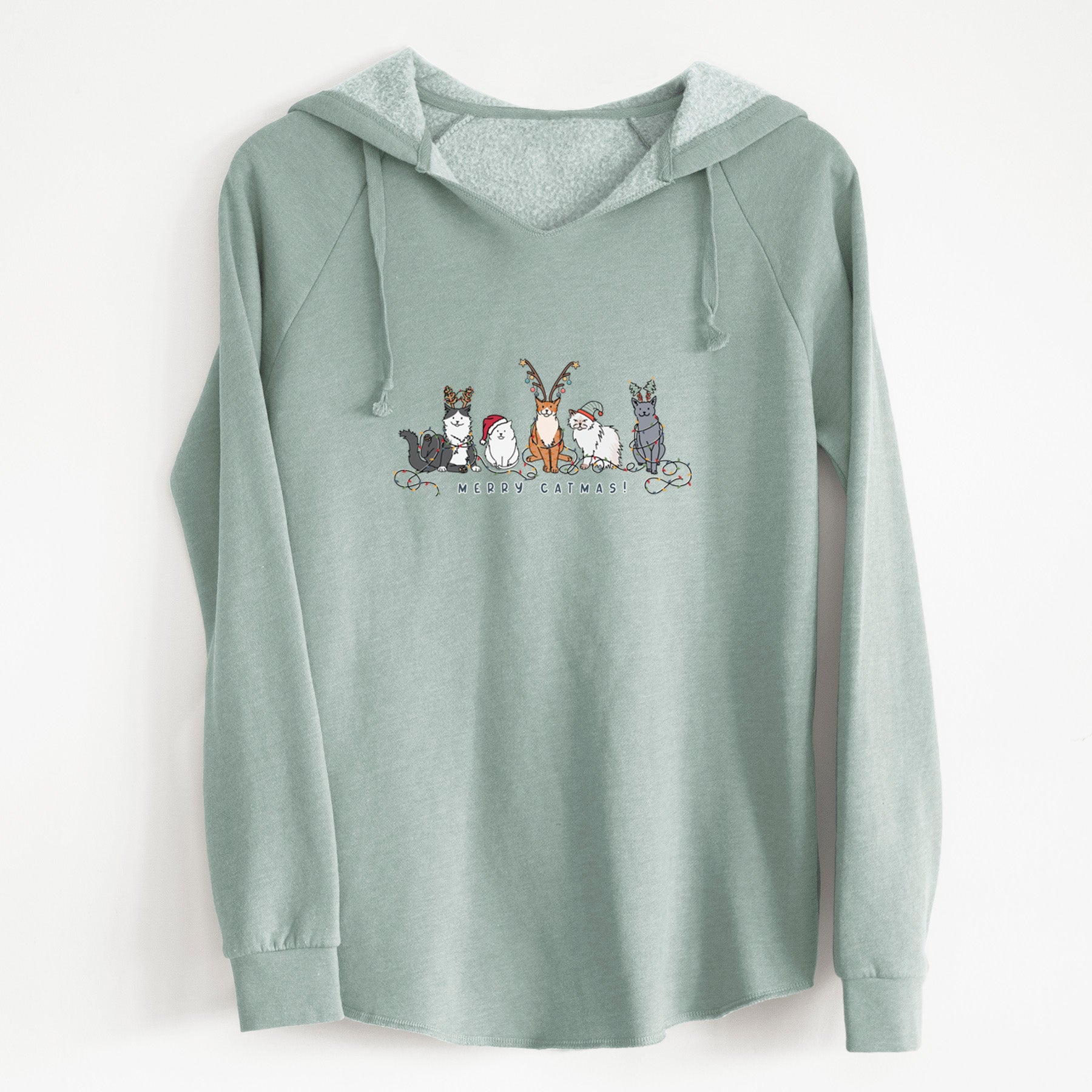 Merry Catmas - Cali Wave Hooded Sweatshirt