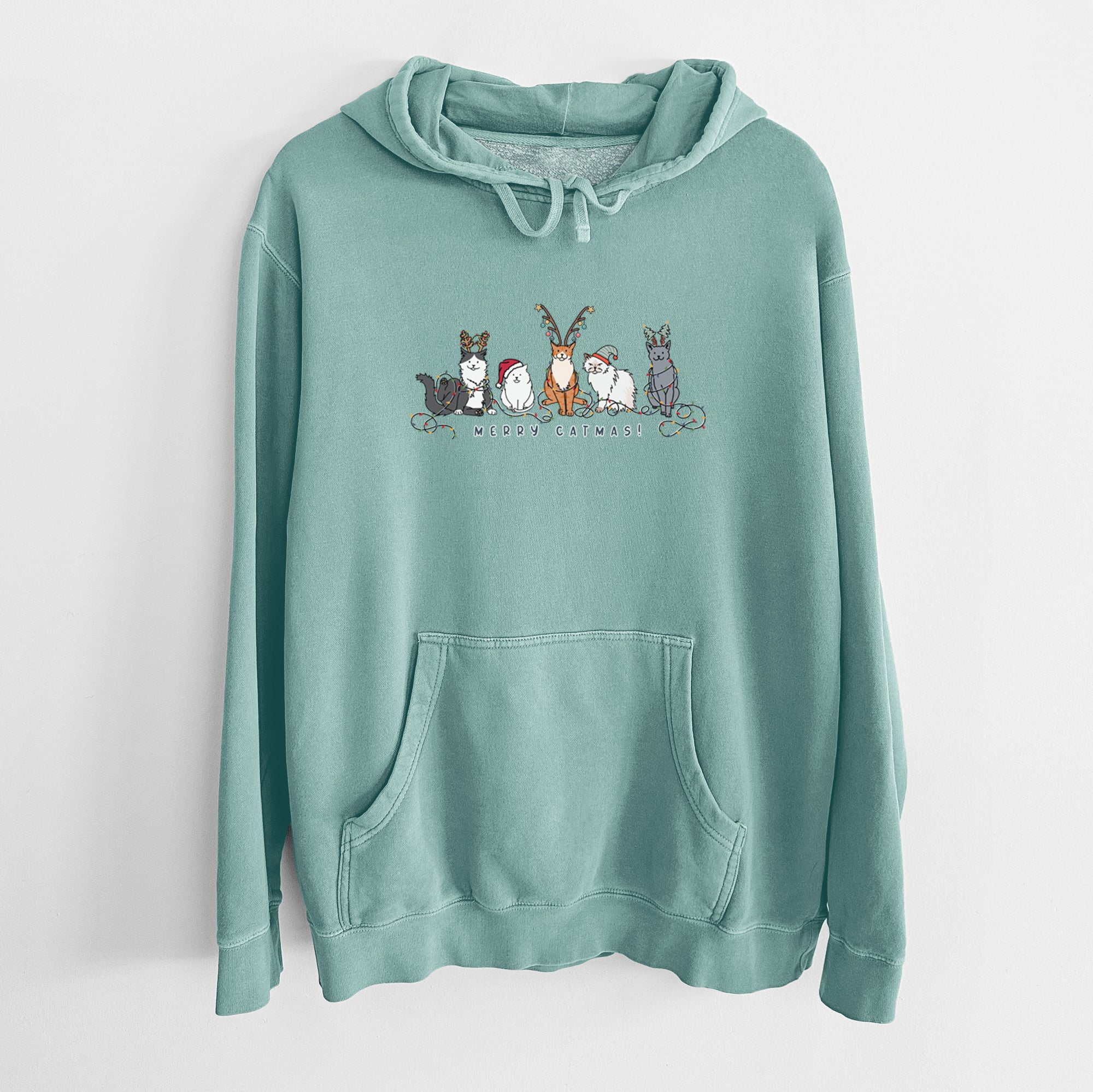 Merry Catmas - Unisex Pigment Dyed Crew Sweatshirt