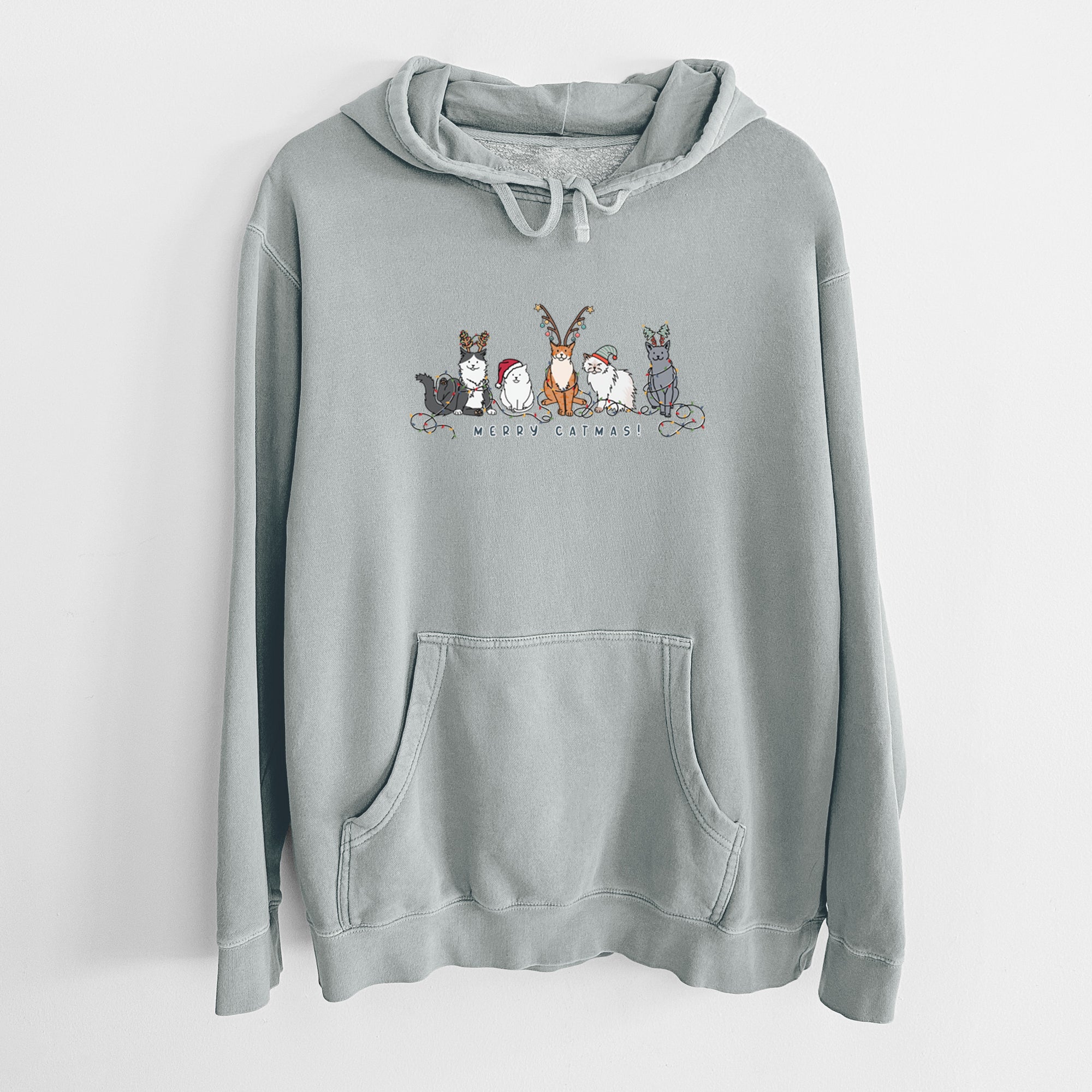 Merry Catmas - Unisex Pigment Dyed Crew Sweatshirt