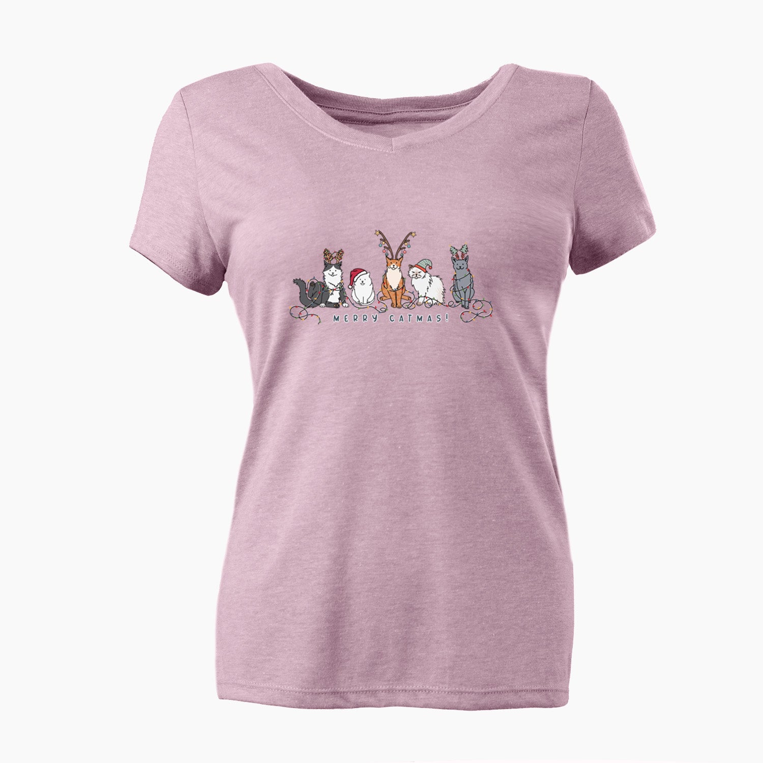 Merry Catmas - Women's Perfect V-neck Shirt