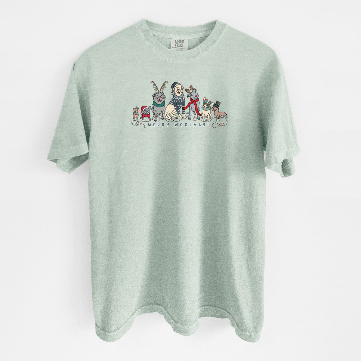 Merry Woofmas - Unisex Comfort Colors Garment-Dyed Heavyweight T-shirt in Bay