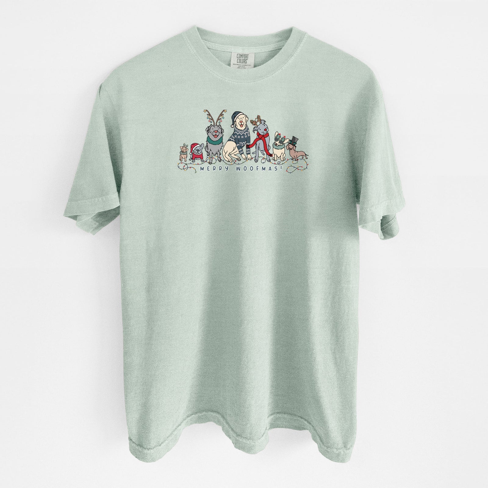 Merry Woofmas - Unisex Comfort Colors Garment-Dyed Heavyweight T-shirt in Bay