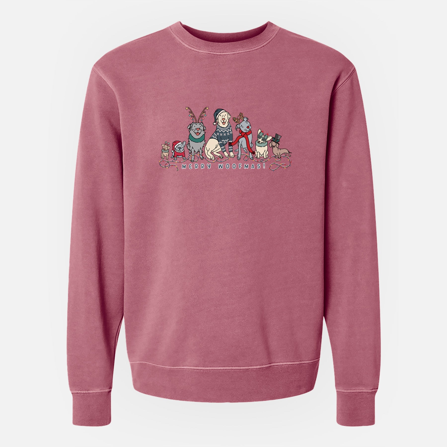 Merry Woofmas - Unisex Pigment Dyed Crew Sweatshirt