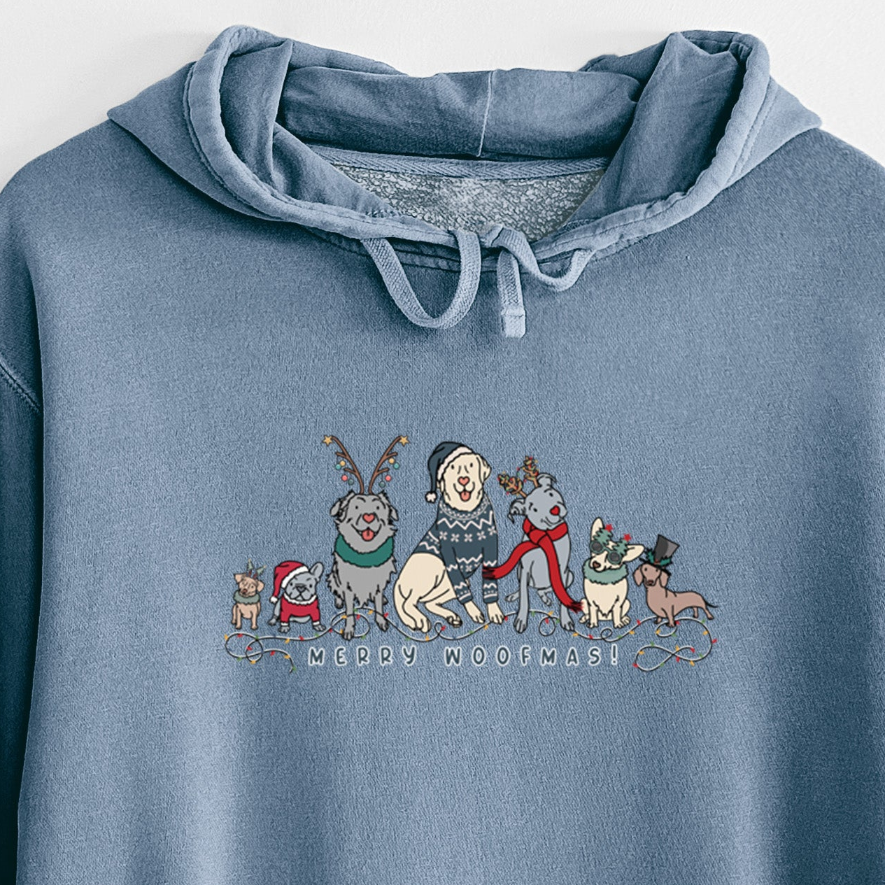 Merry Woofmas - Unisex Pigment Dyed Hoodie