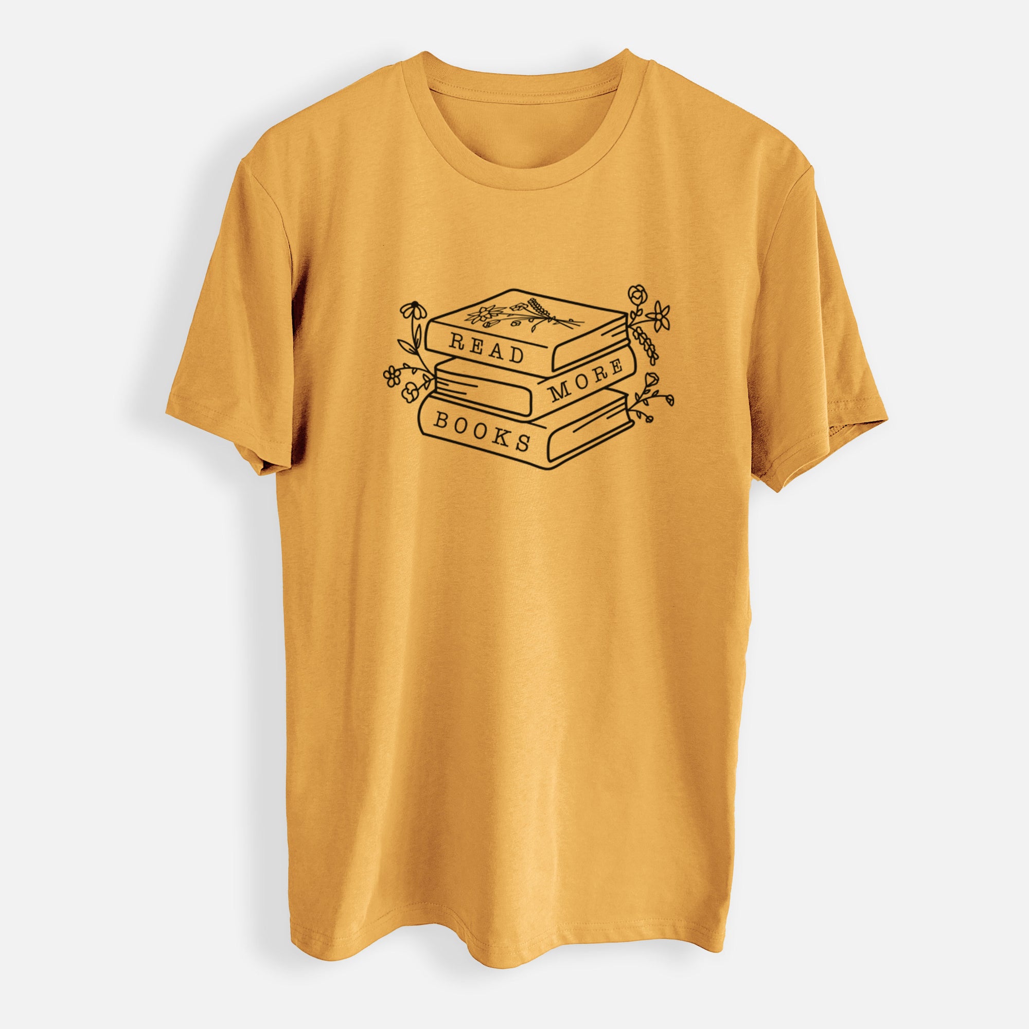 Read More Books - Floral Book Stack - Mens Everyday Staple Tee