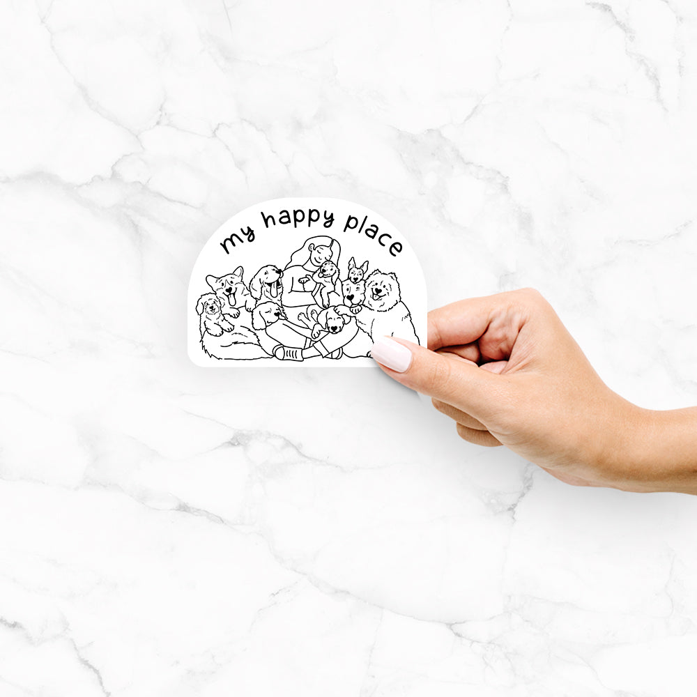 My Happy Place - Dogs- Decal Sticker