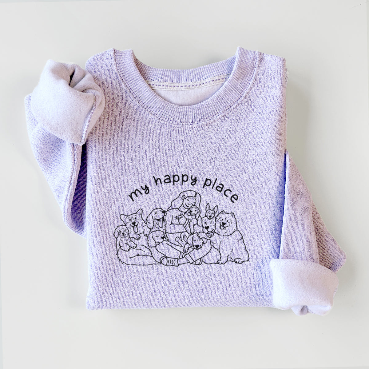 My Happy Place - Dogs - Knit Sweatshirt