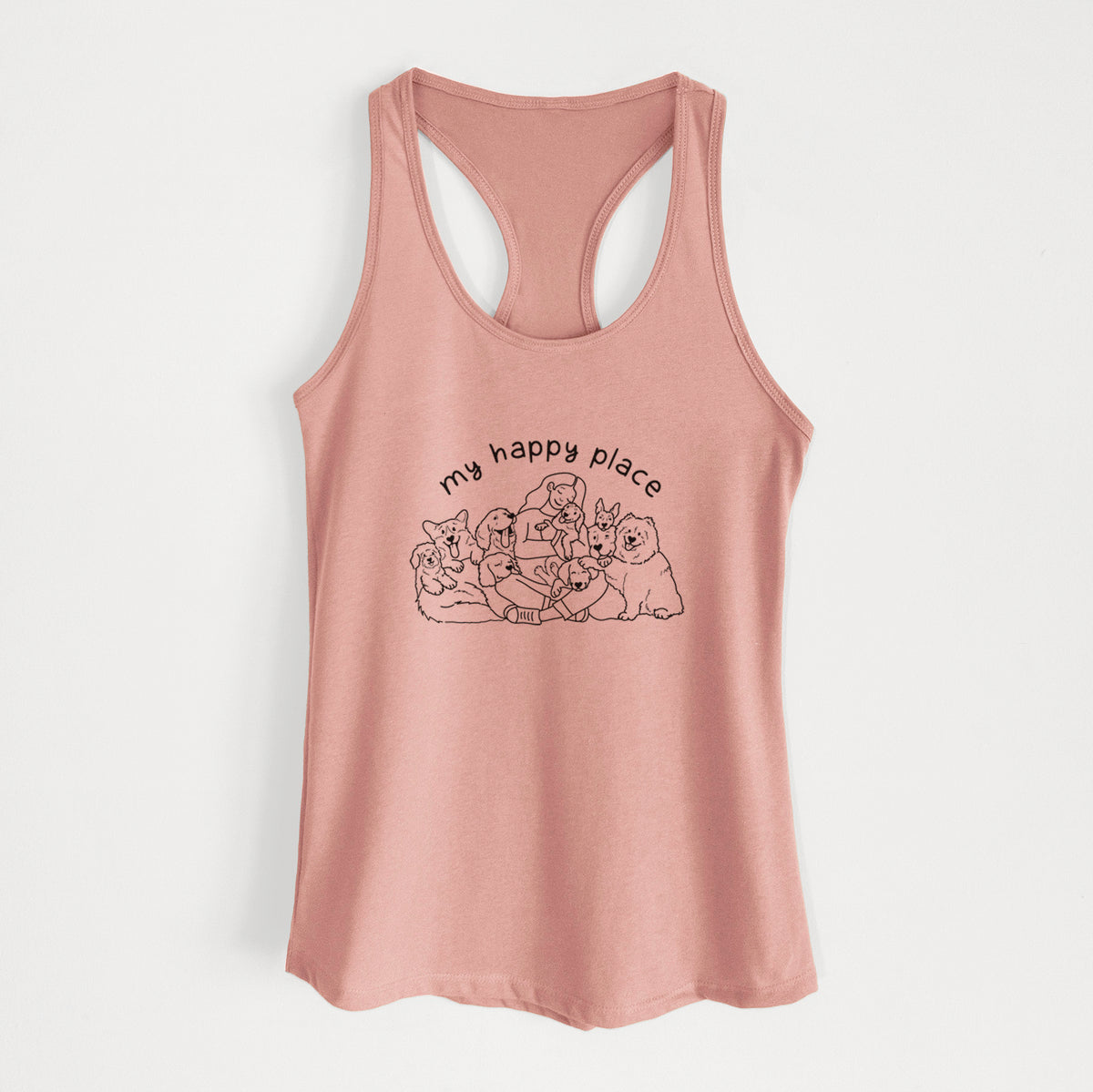 My Happy Place - Dogs - Women's Racerback Tanktop