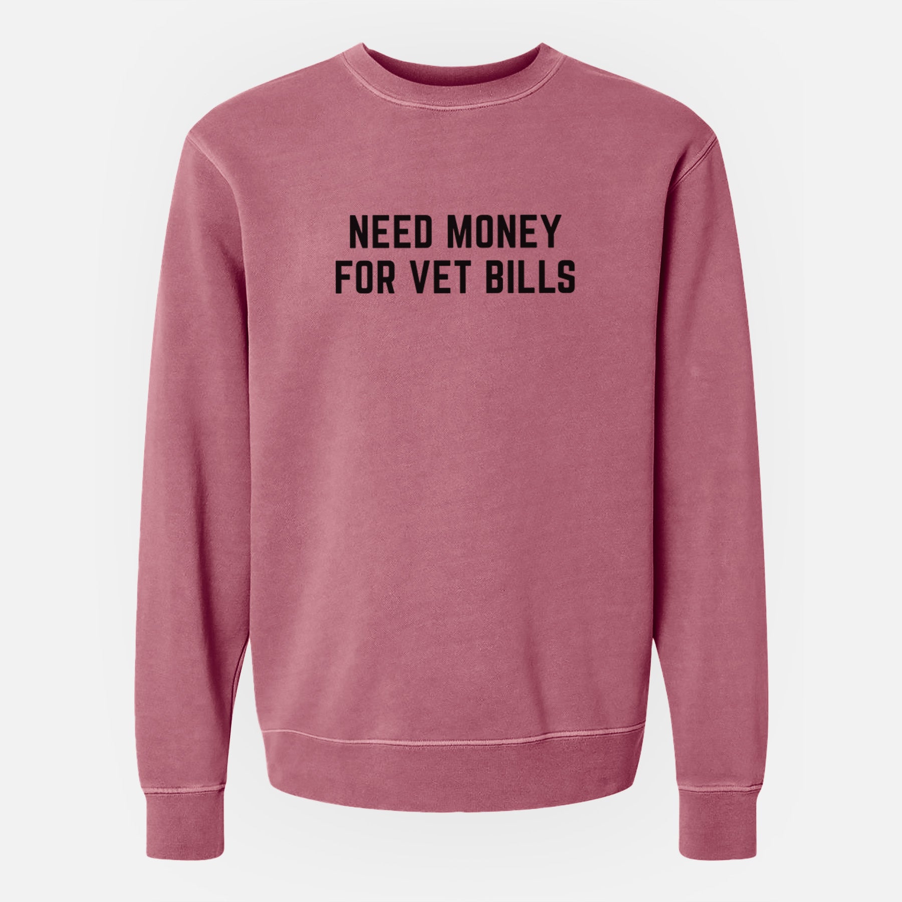 Need Money for Vet Bills - Unisex Pigment Dyed Crew Sweatshirt