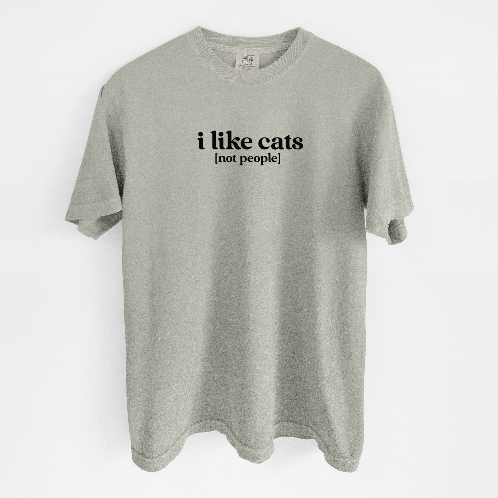 I like cats - not people - Unisex Comfort Colors Garment-Dyed Heavyweight T-shirt in Sandstone