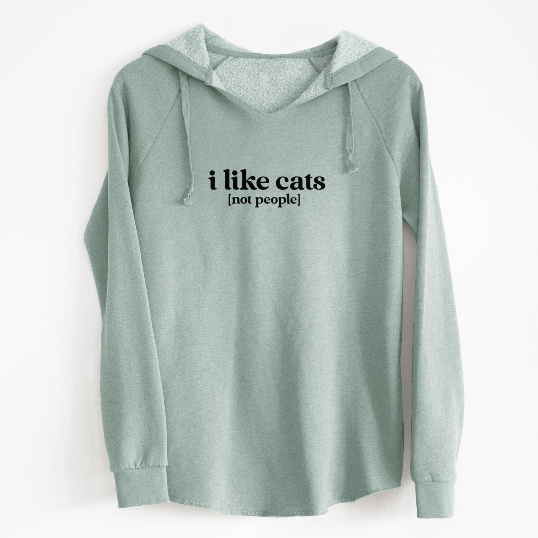 I like cats - not people - Cali Wave Hooded Sweatshirt