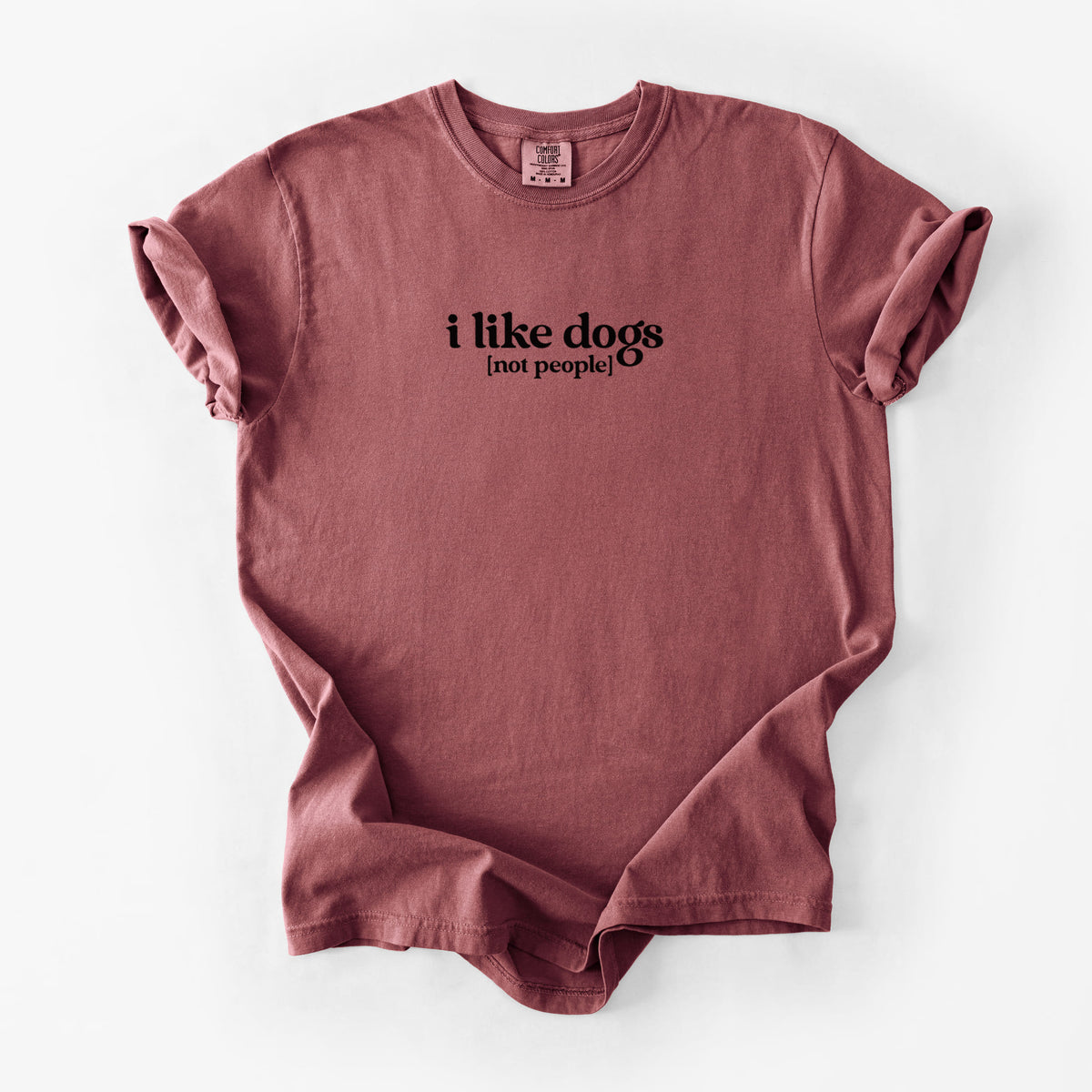 I like dogs - not people - Unisex Comfort Colors Garment-Dyed Heavyweight T-shirt in Brick