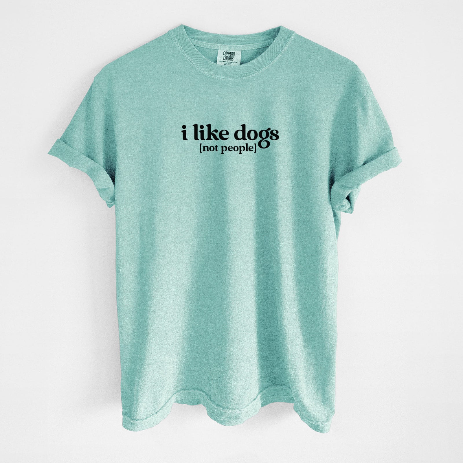 I like dogs - not people - Unisex Comfort Colors Garment-Dyed Heavyweight T-shirt in Chalky Mint