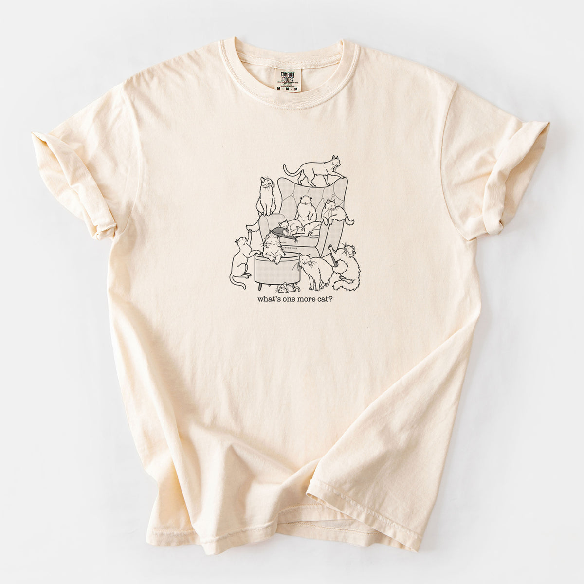 What's One More Cat? - Unisex Comfort Colors Garment-Dyed Heavyweight T-shirt in Ivory