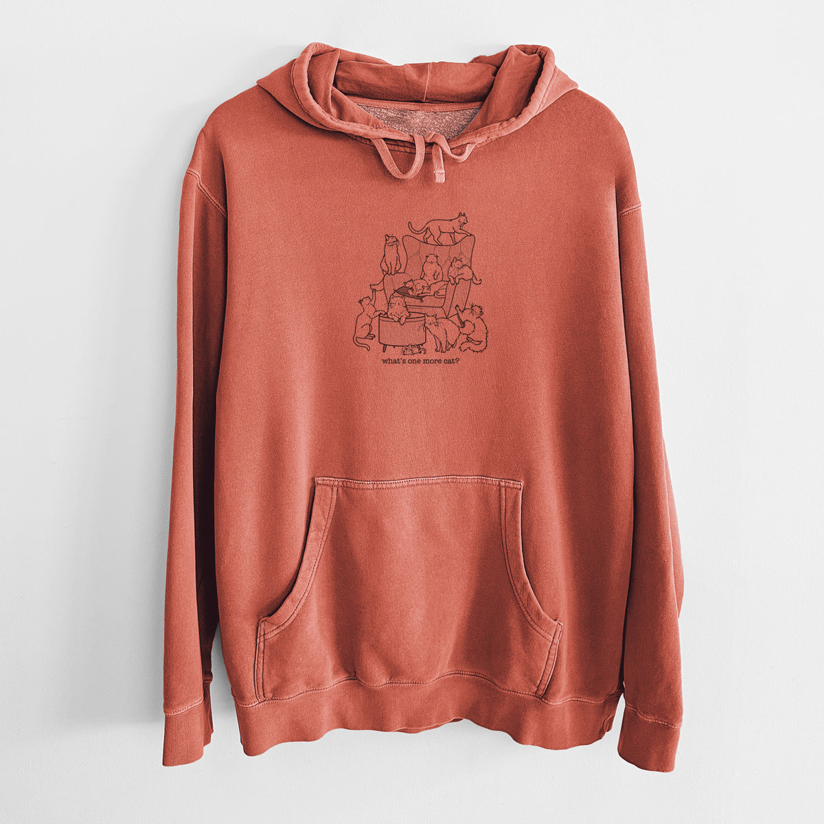 What's One More Cat? - Unisex Pigment Dyed Hoodie